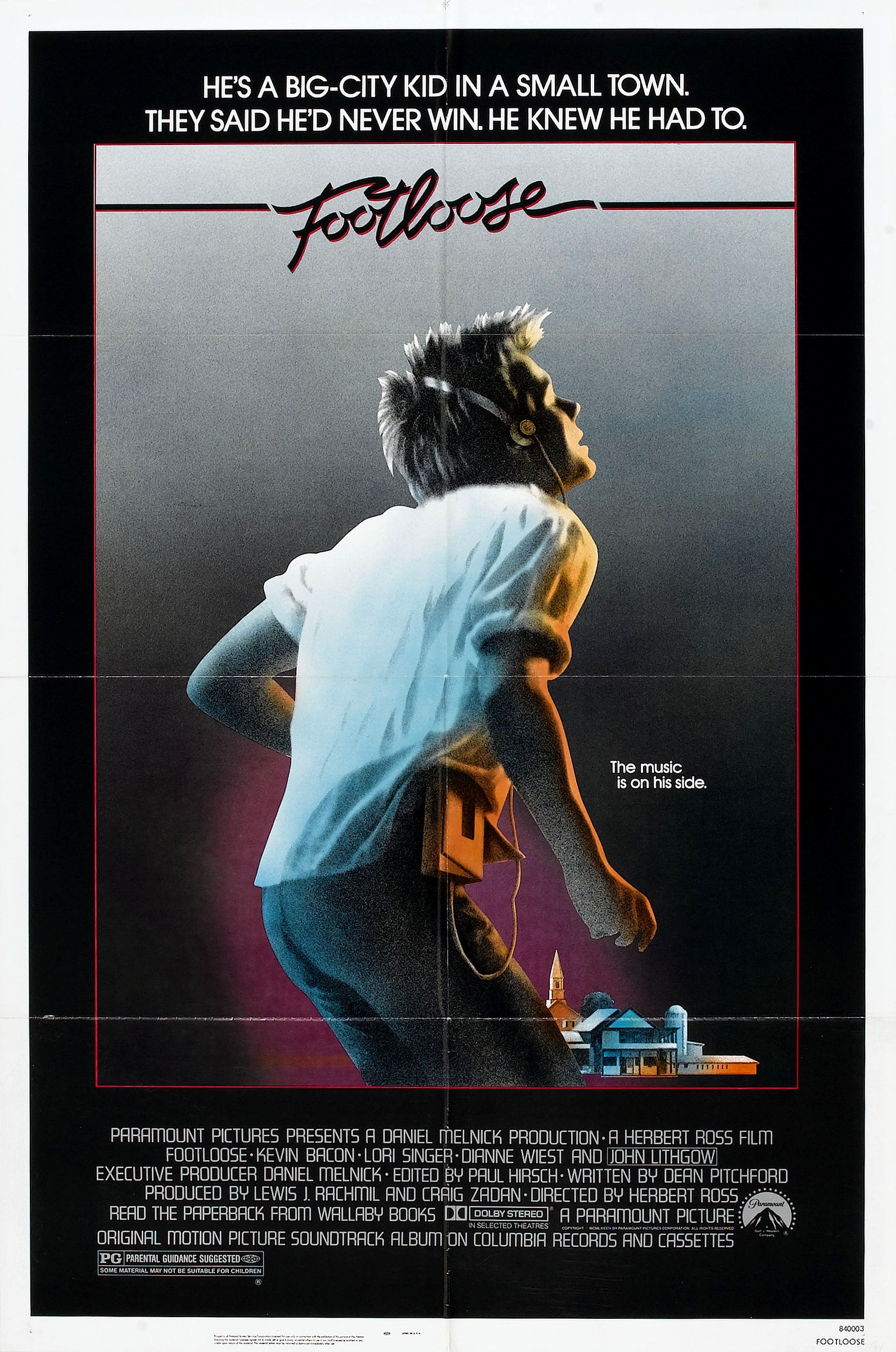 Mega Sized Movie Poster Image for Footloose 