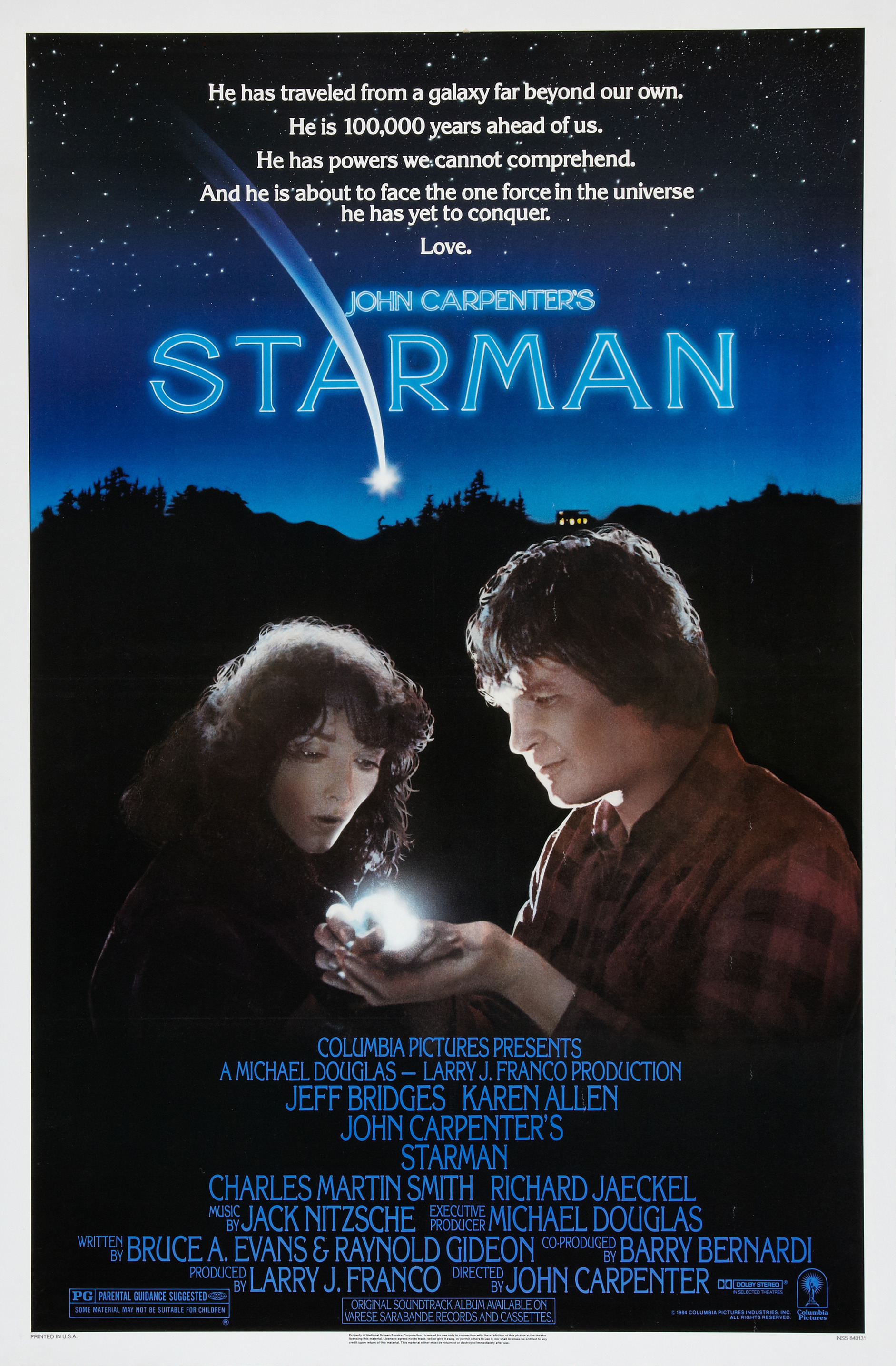Mega Sized Movie Poster Image for Starman (#2 of 3)