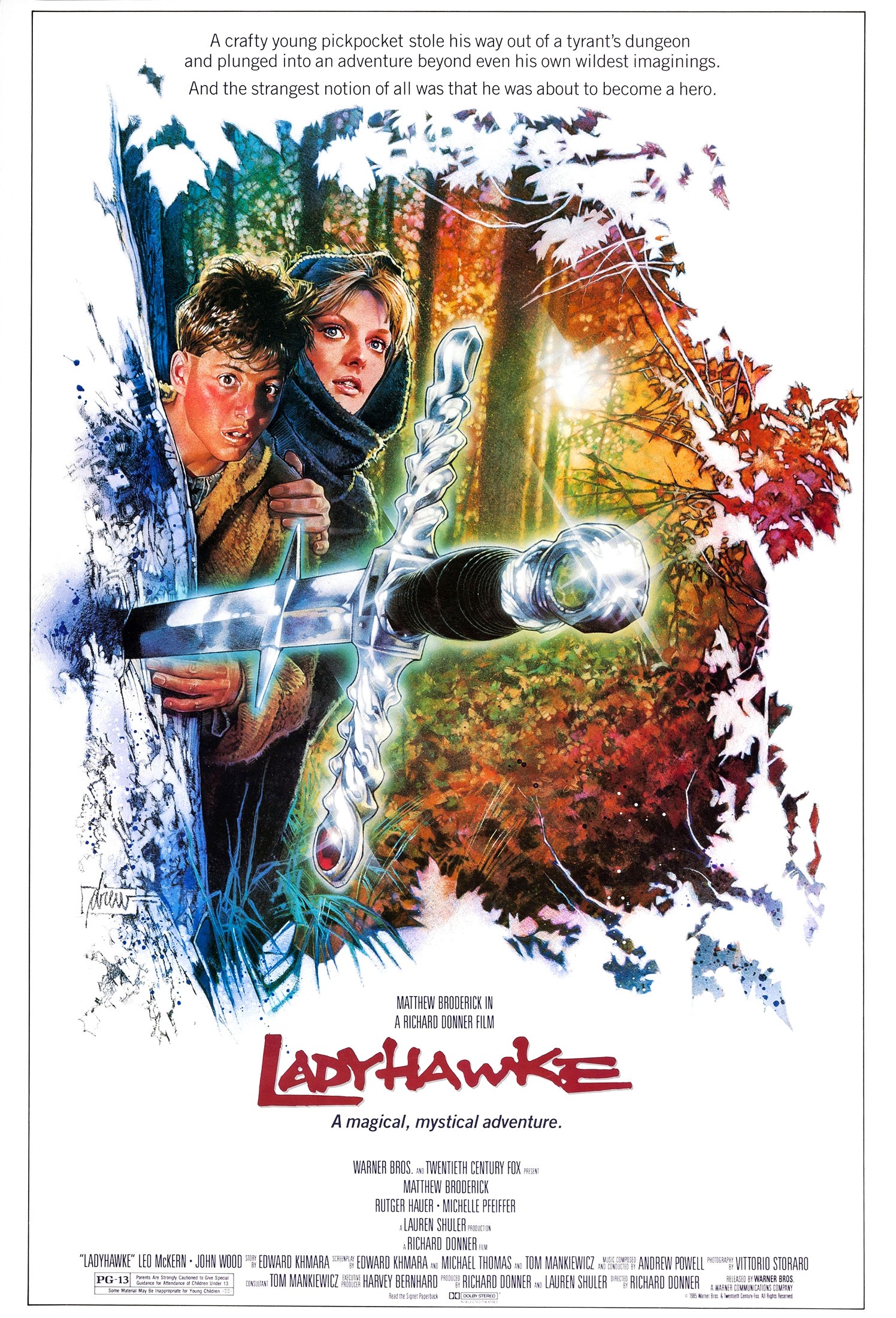 Mega Sized Movie Poster Image for Ladyhawke (#3 of 4)