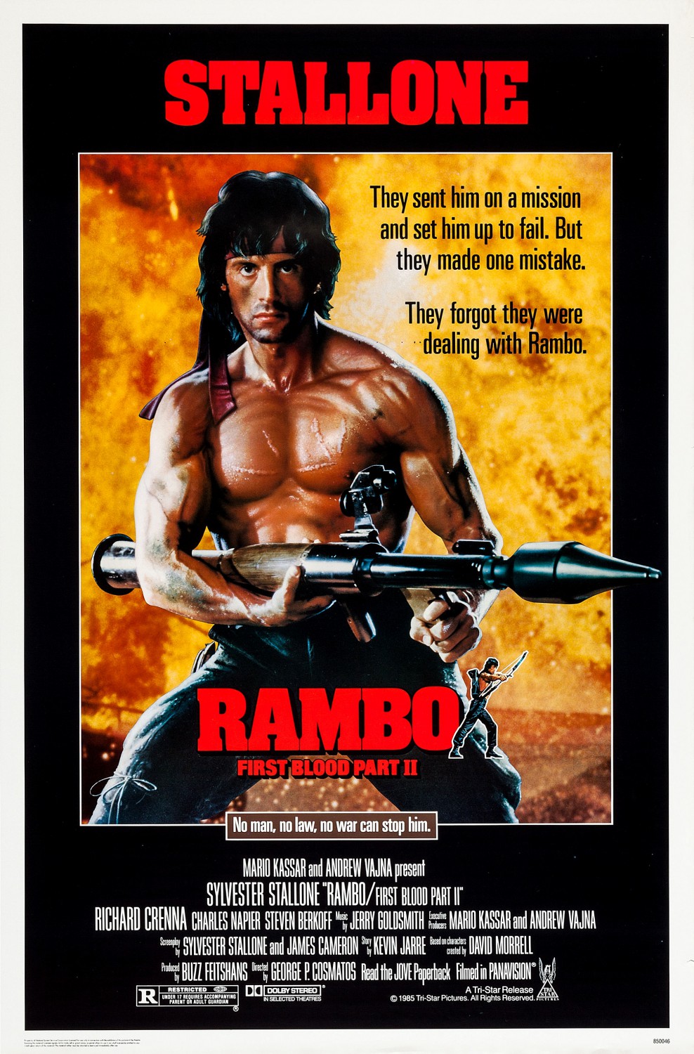 Extra Large Movie Poster Image for Rambo: First Blood Part II 