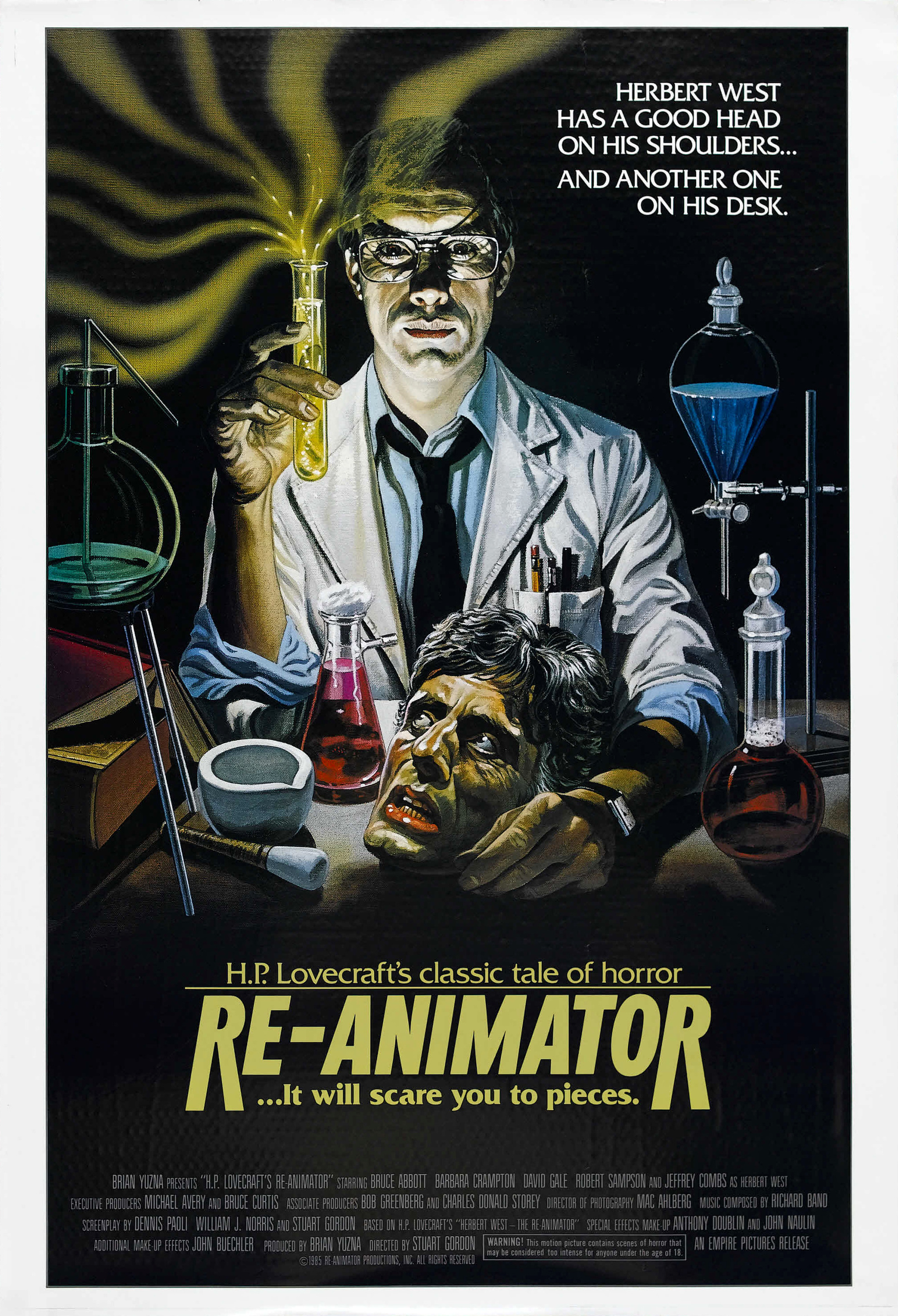Mega Sized Movie Poster Image for Re-animator (#1 of 5)
