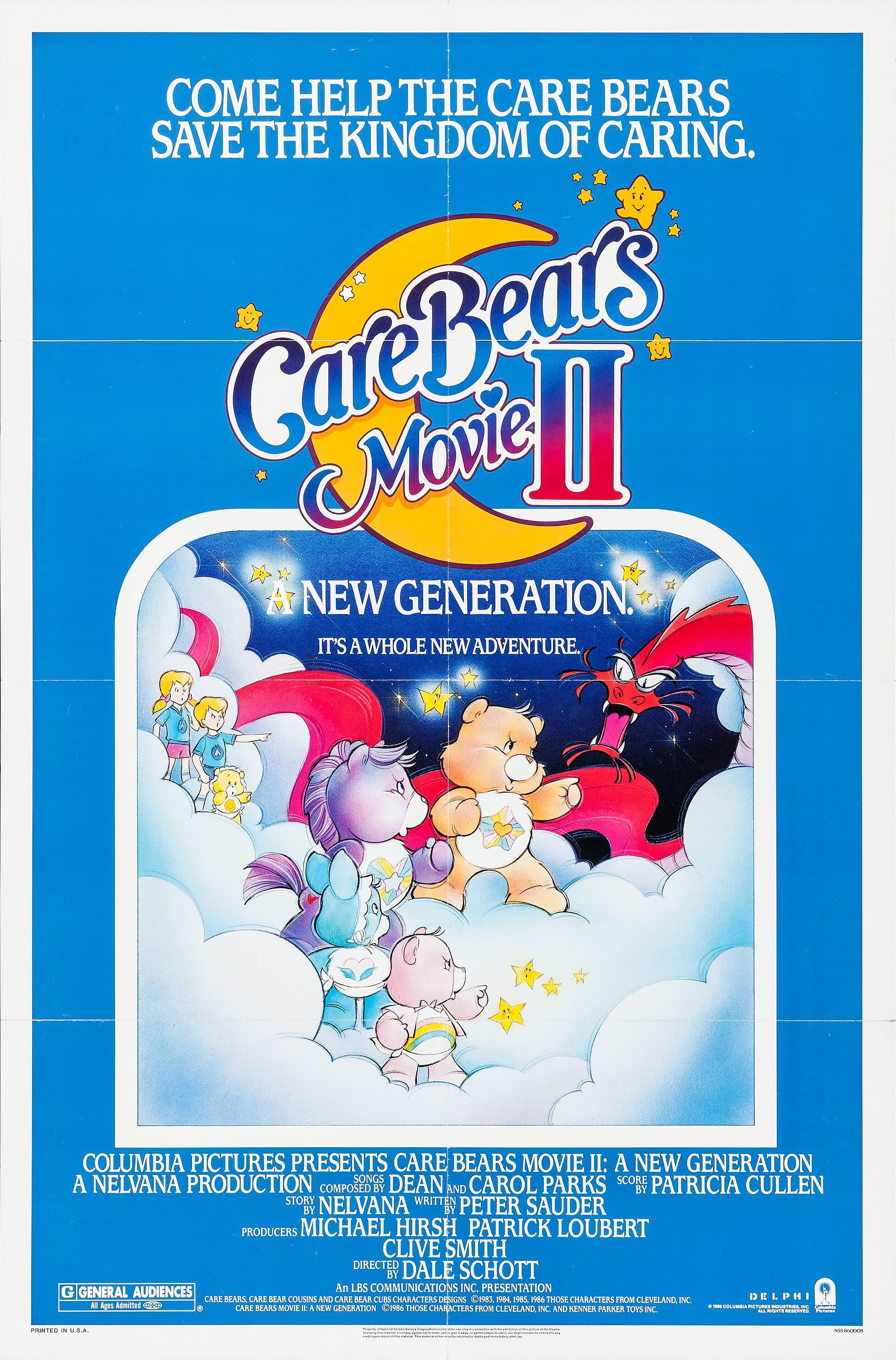 Mega Sized Movie Poster Image for Care Bears Movie II: A New Generation 
