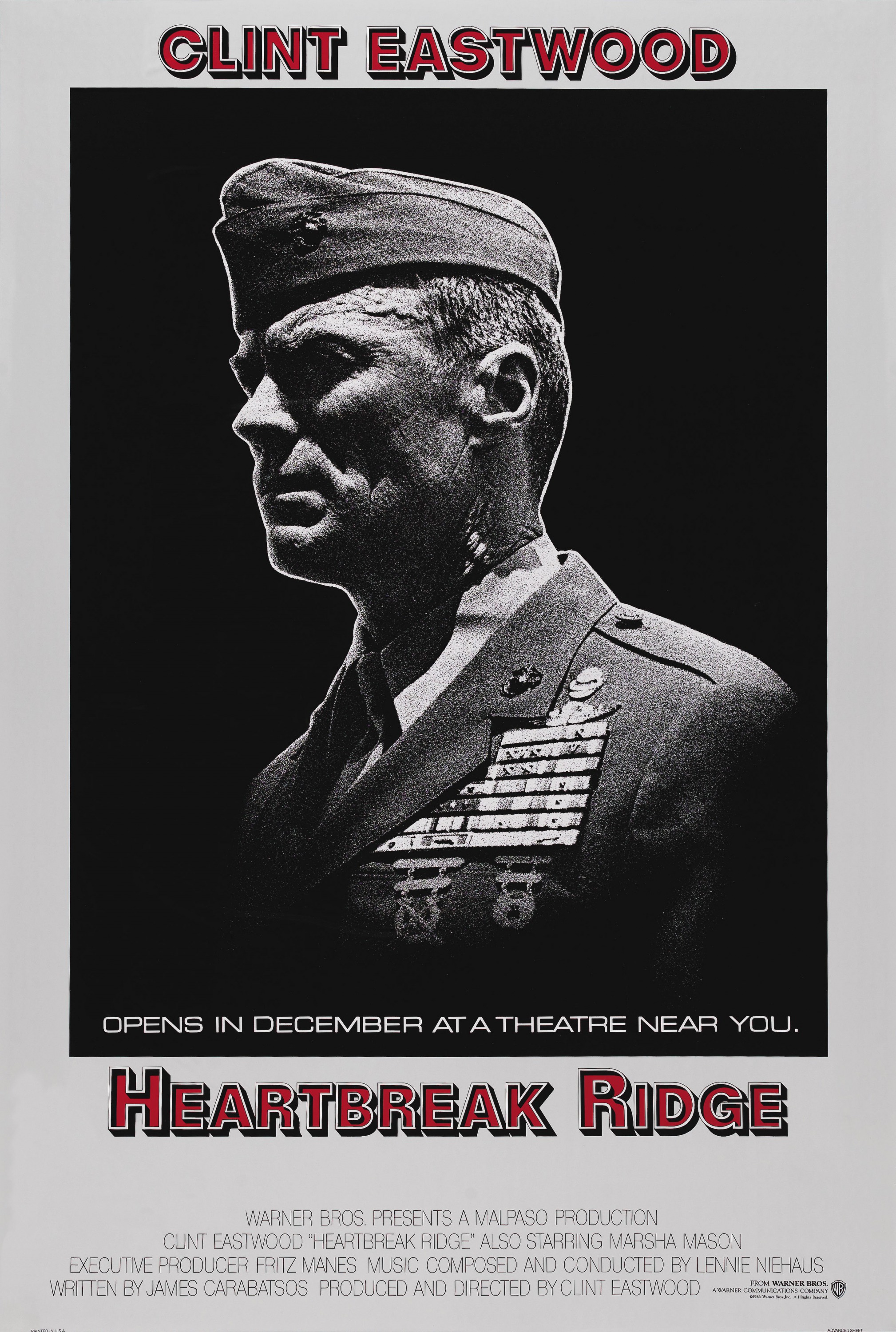 Mega Sized Movie Poster Image for Heartbreak Ridge (#1 of 4)