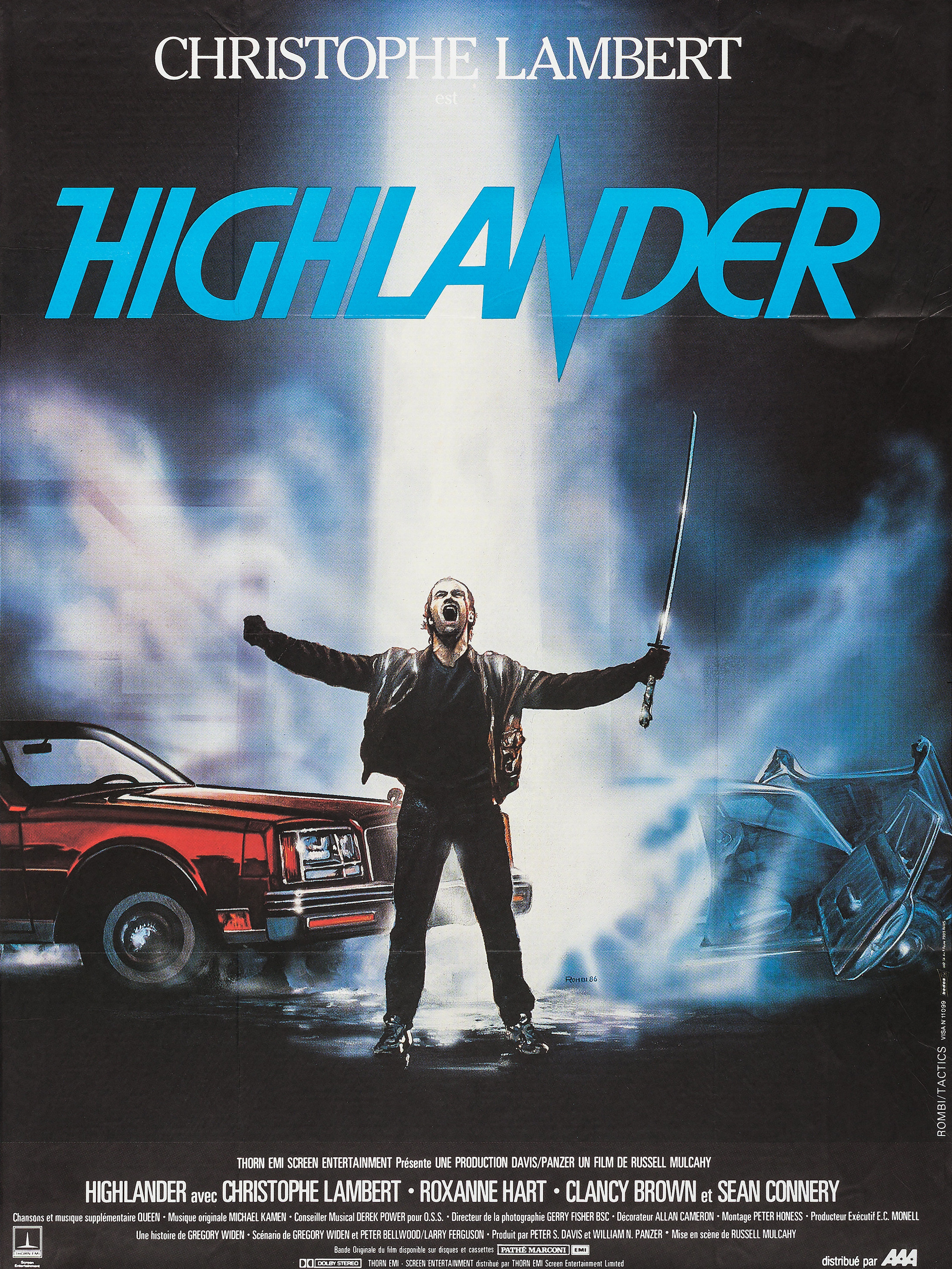 Mega Sized Movie Poster Image for Highlander (#4 of 4)
