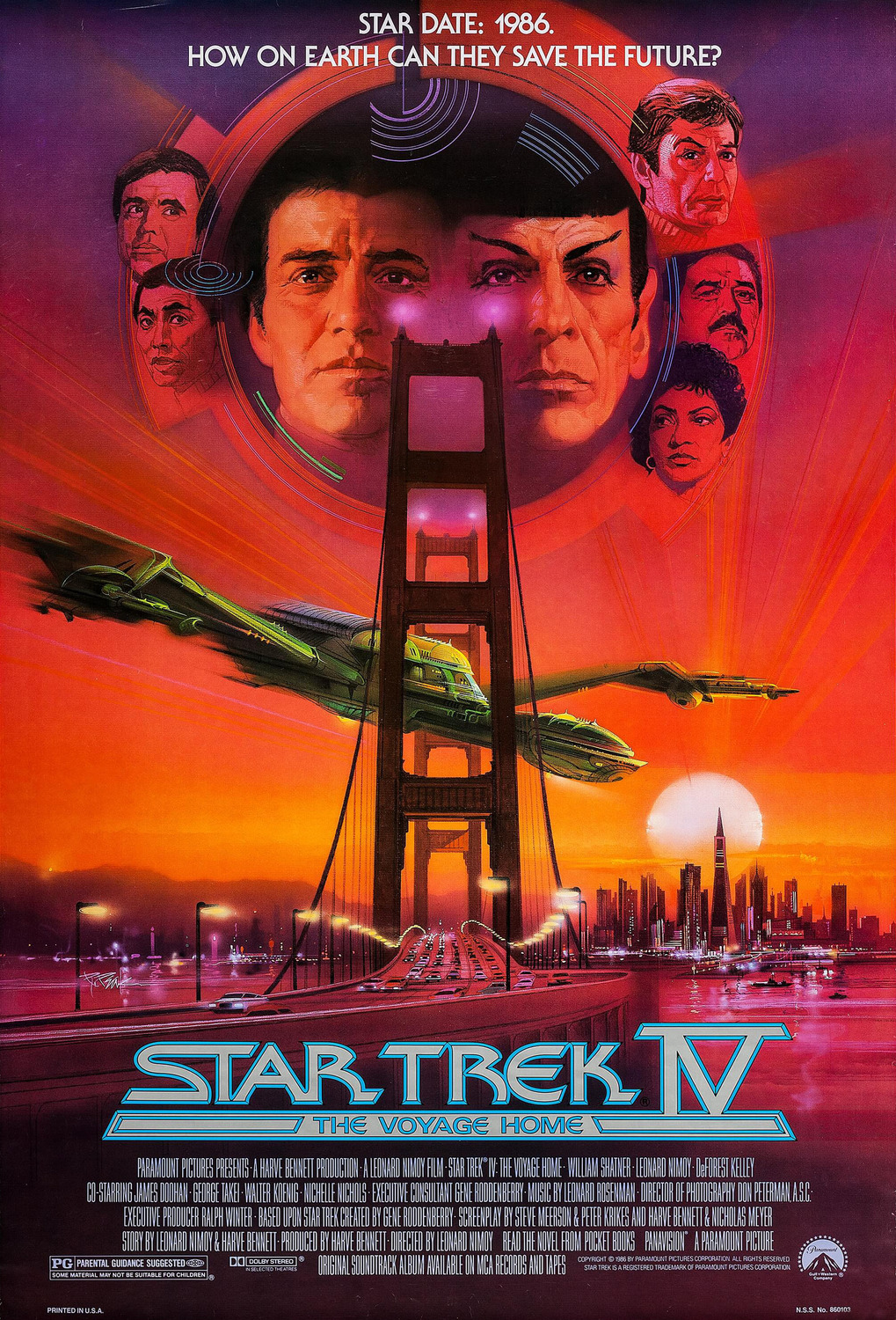 Extra Large Movie Poster Image for Star Trek IV: The Voyage Home (#3 of 4)