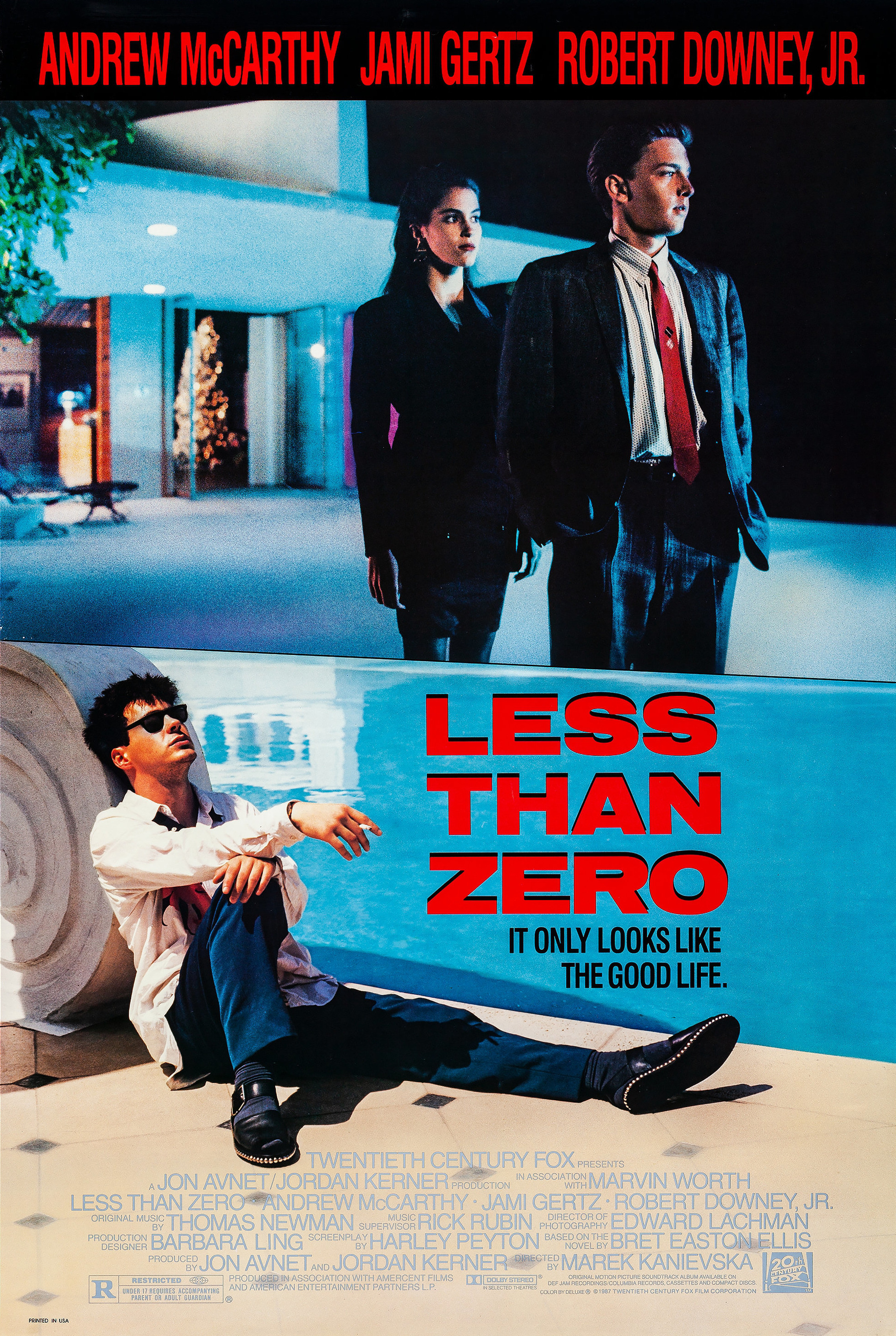 Mega Sized Movie Poster Image for Less Than Zero 