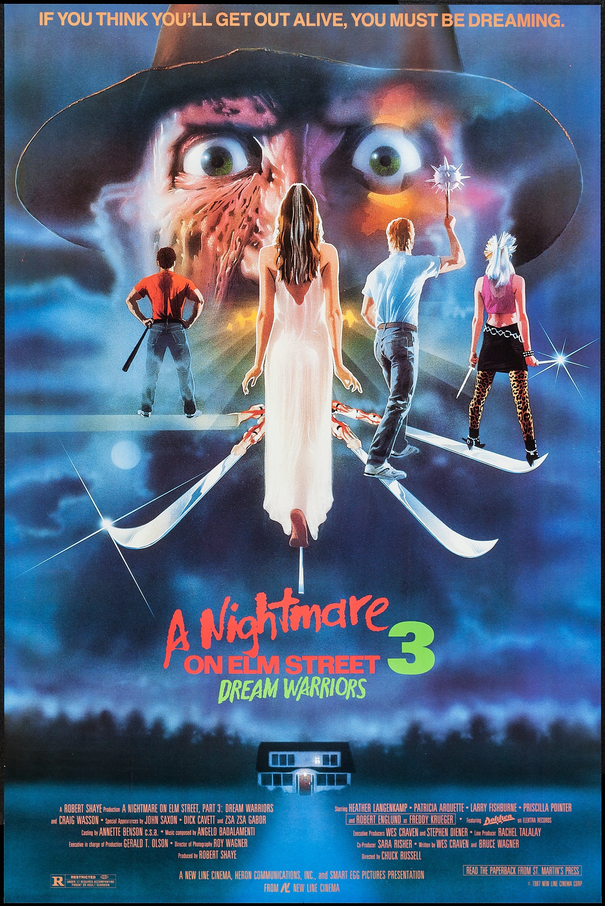 Mega Sized Movie Poster Image for A Nightmare on Elm Street 3: Dream Warriors (#1 of 5)