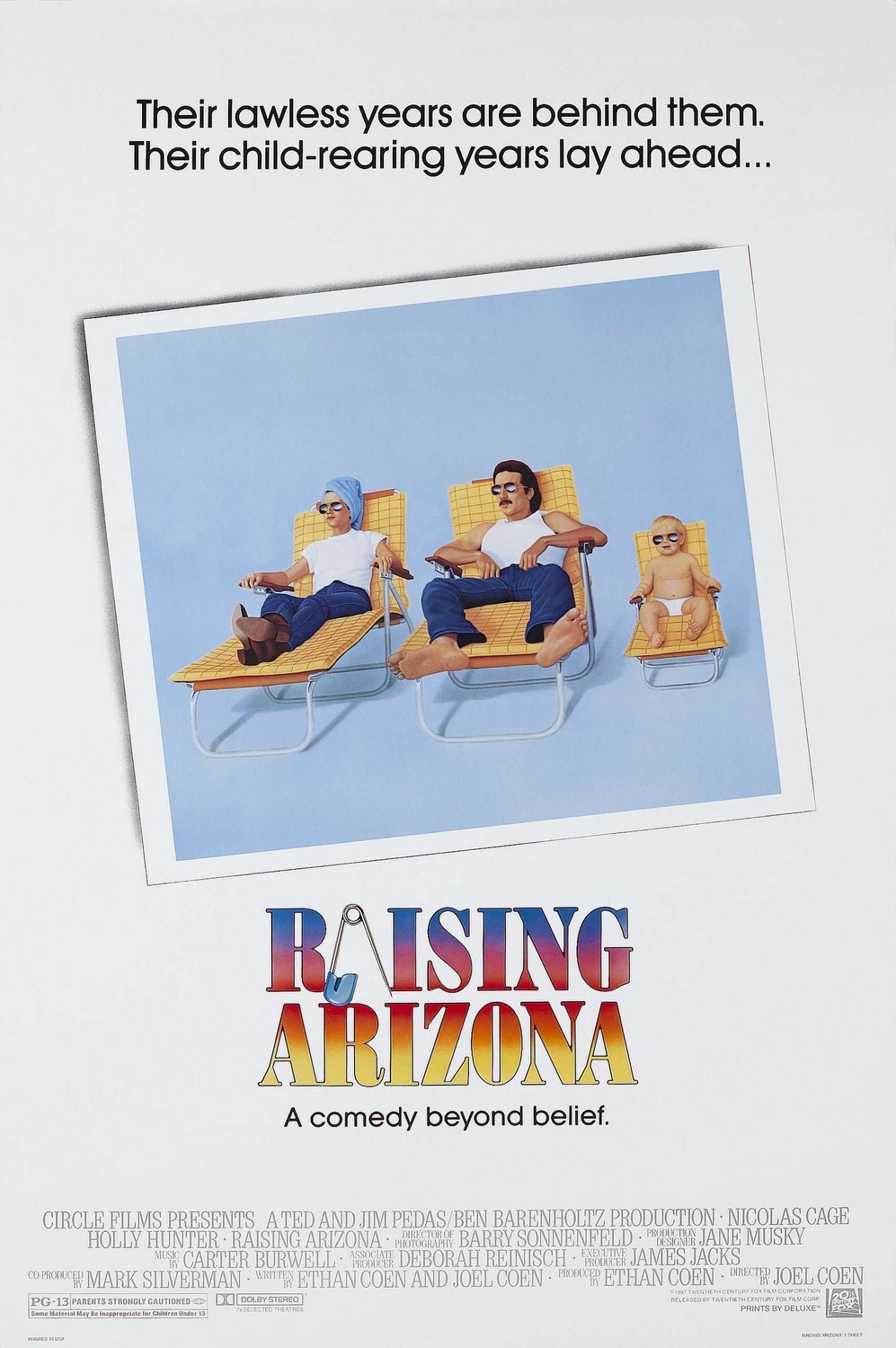 Extra Large Movie Poster Image for Raising Arizona (#1 of 4)