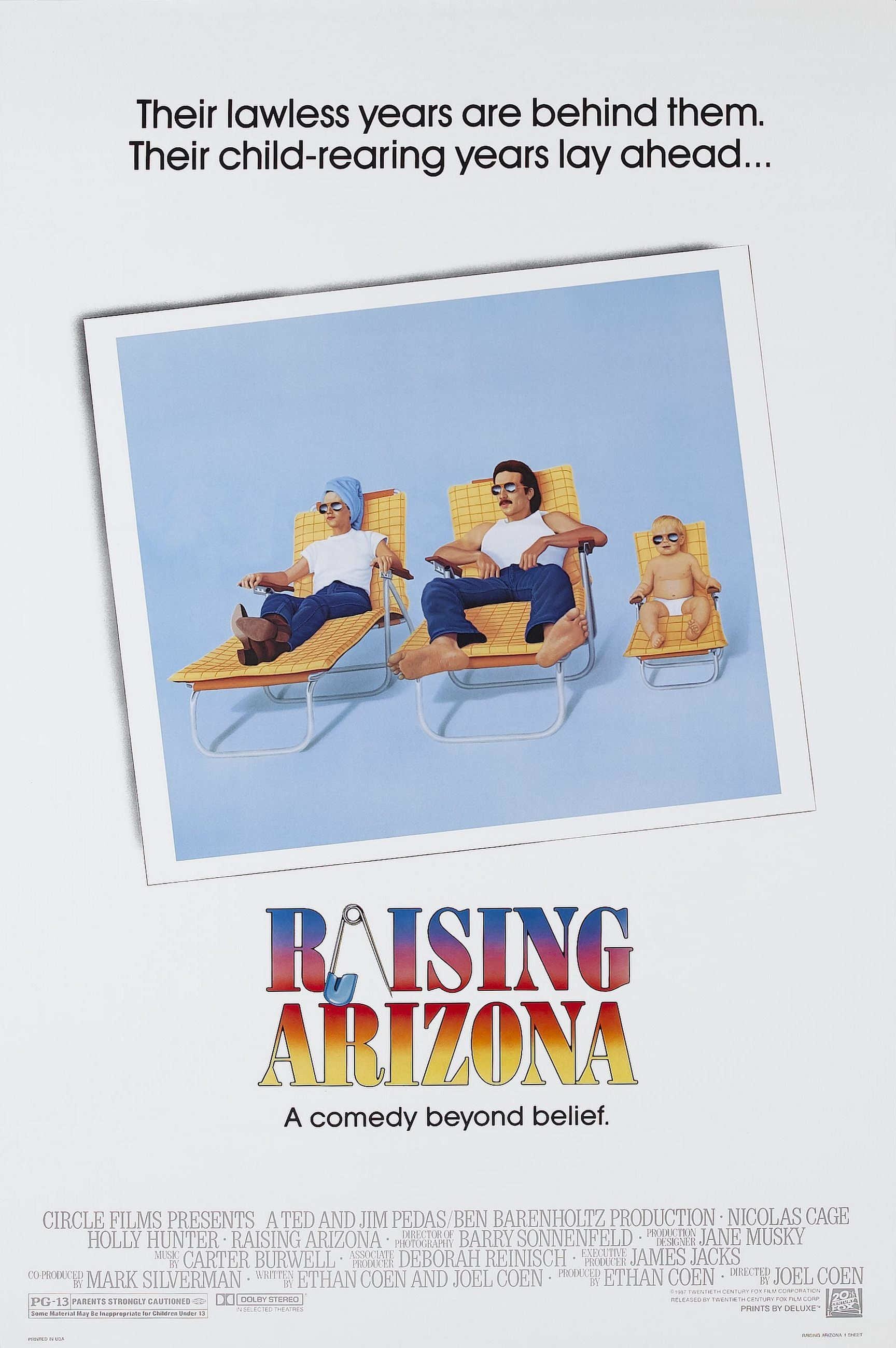 Mega Sized Movie Poster Image for Raising Arizona (#1 of 4)