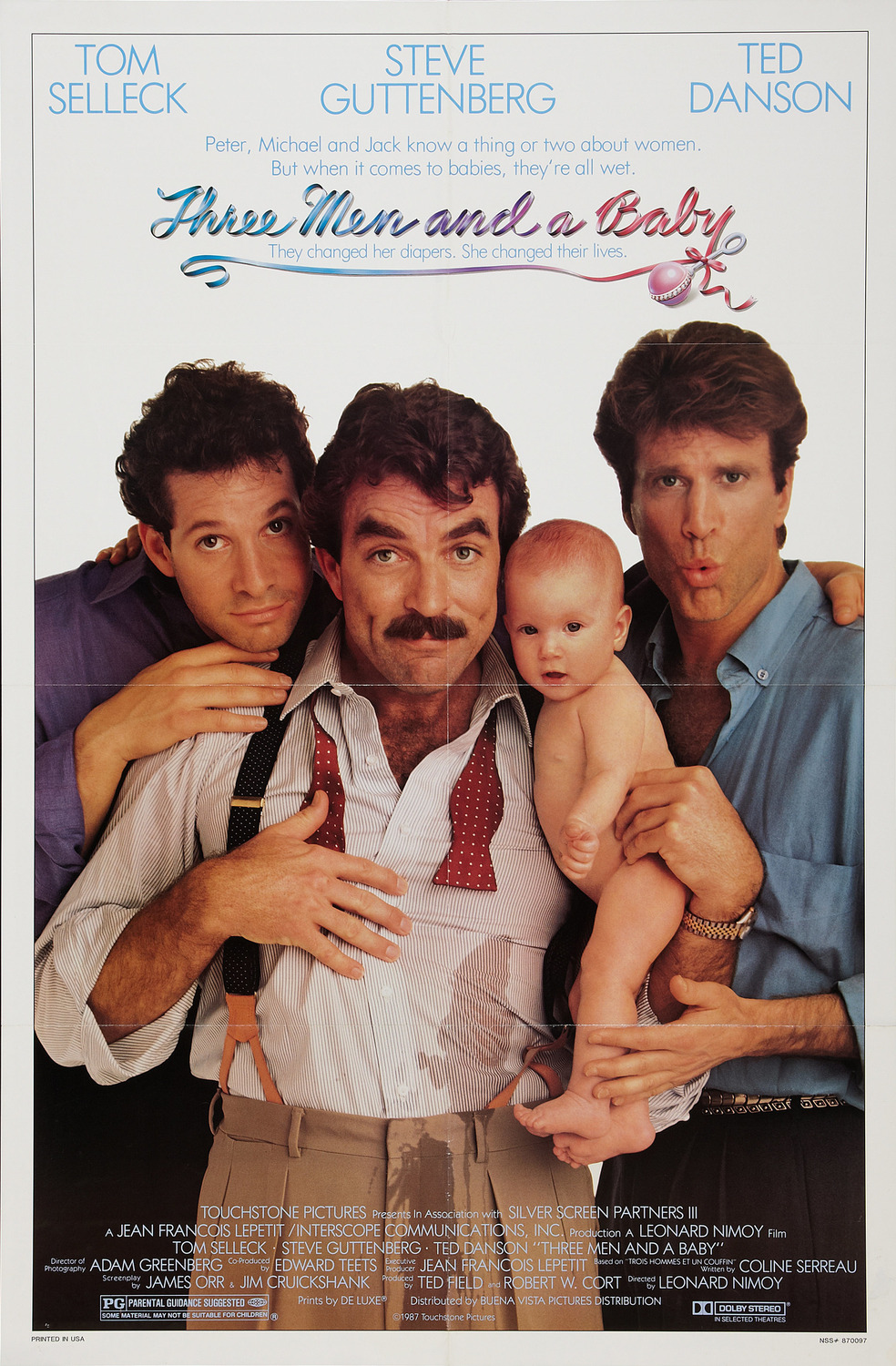 Extra Large Movie Poster Image for Three Men and a Baby 