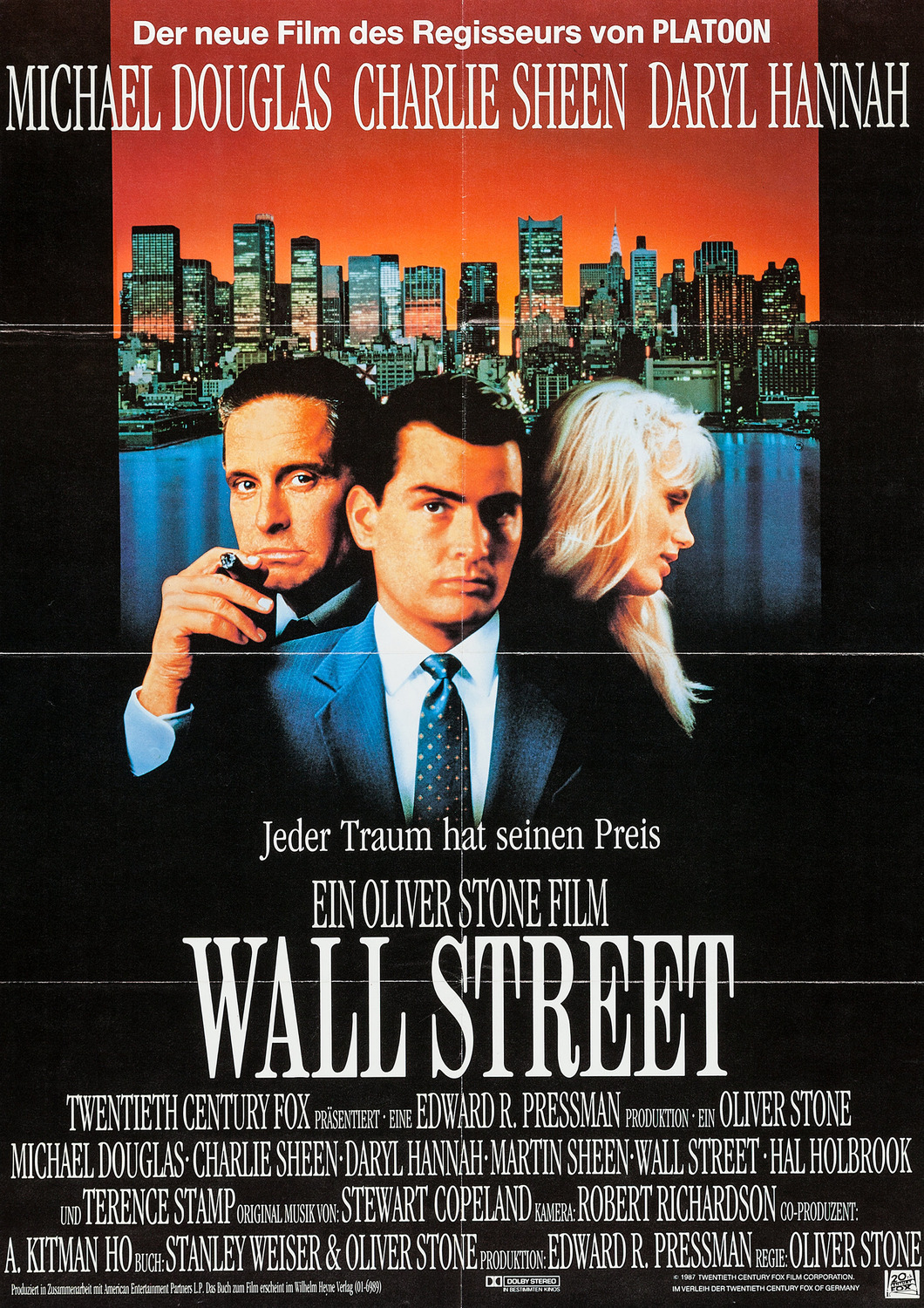Extra Large Movie Poster Image for Wall Street (#2 of 2)