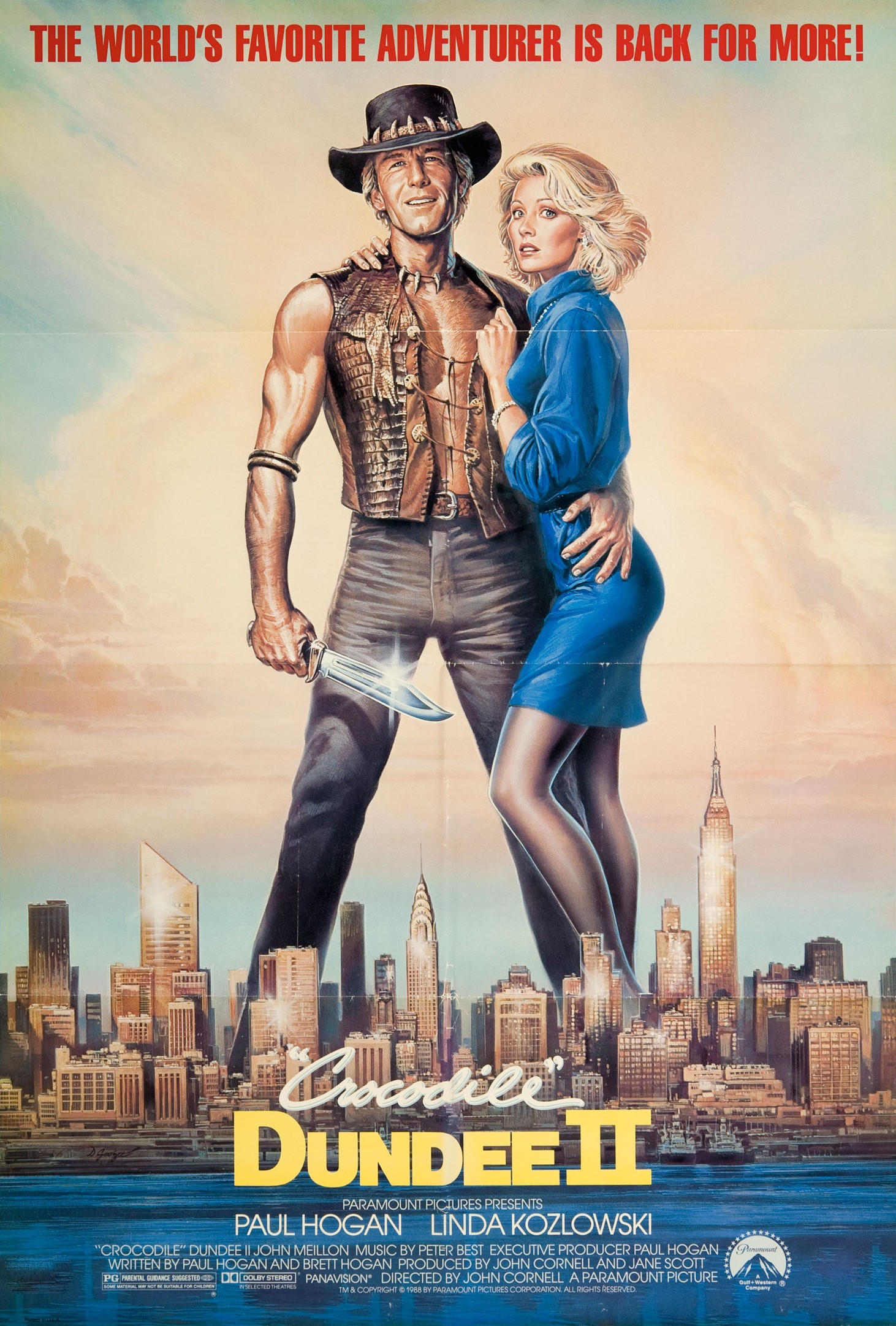Mega Sized Movie Poster Image for Crocodile Dundee II (#2 of 2)