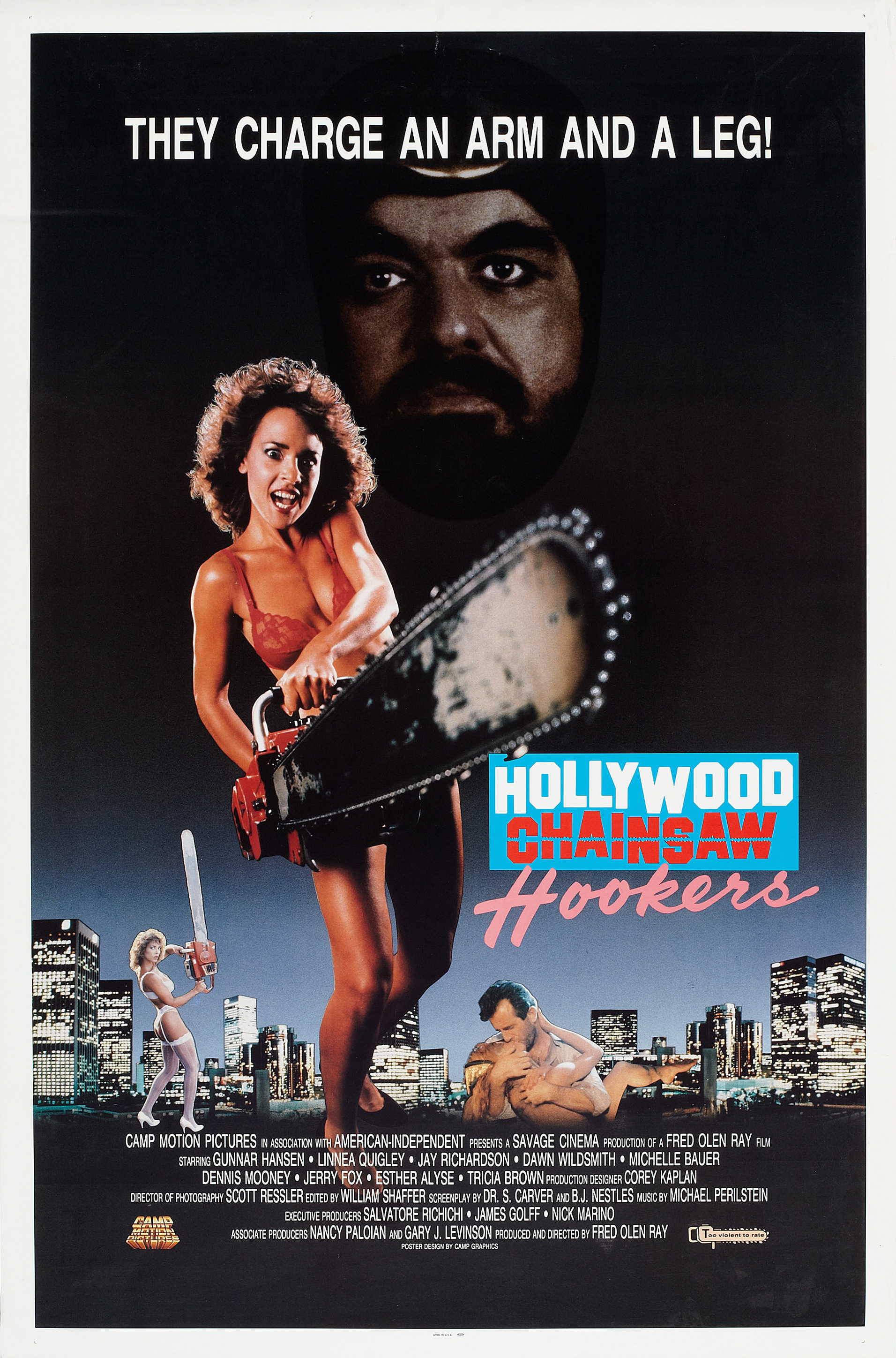 Mega Sized Movie Poster Image for Hollywood Chainsaw Hookers 