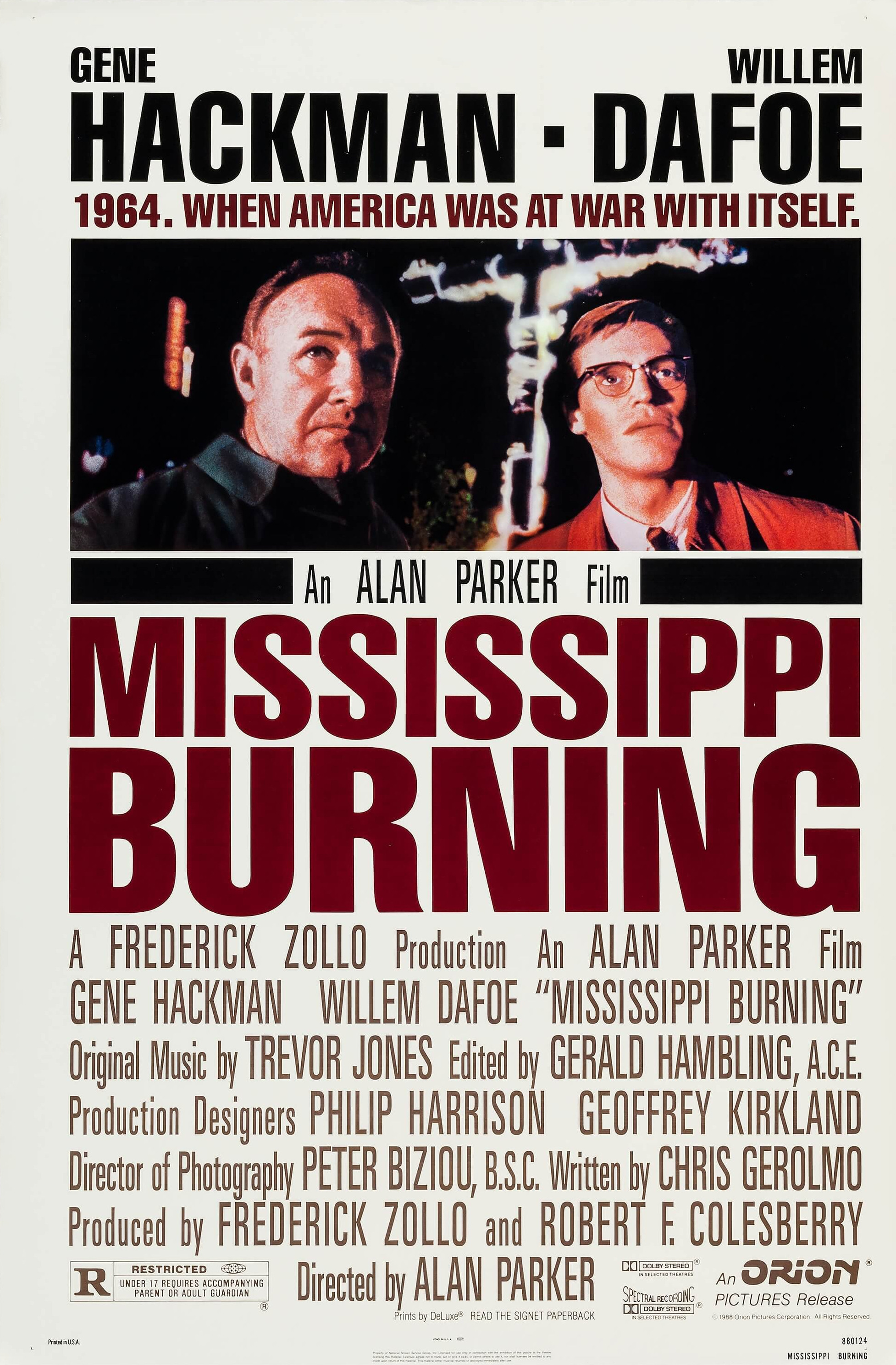 Mega Sized Movie Poster Image for Mississippi Burning (#1 of 3)