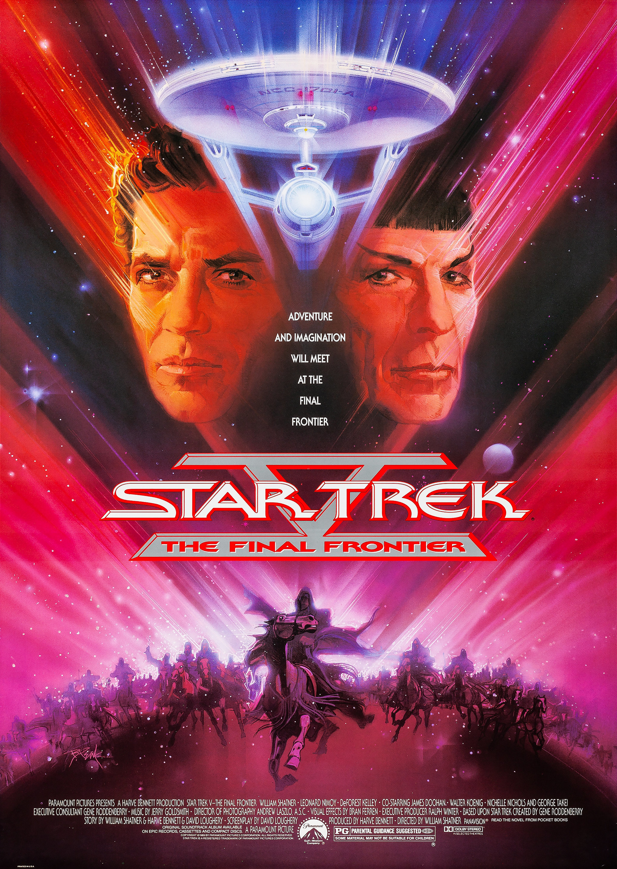 Mega Sized Movie Poster Image for Star Trek V: The Final Frontier (#2 of 3)