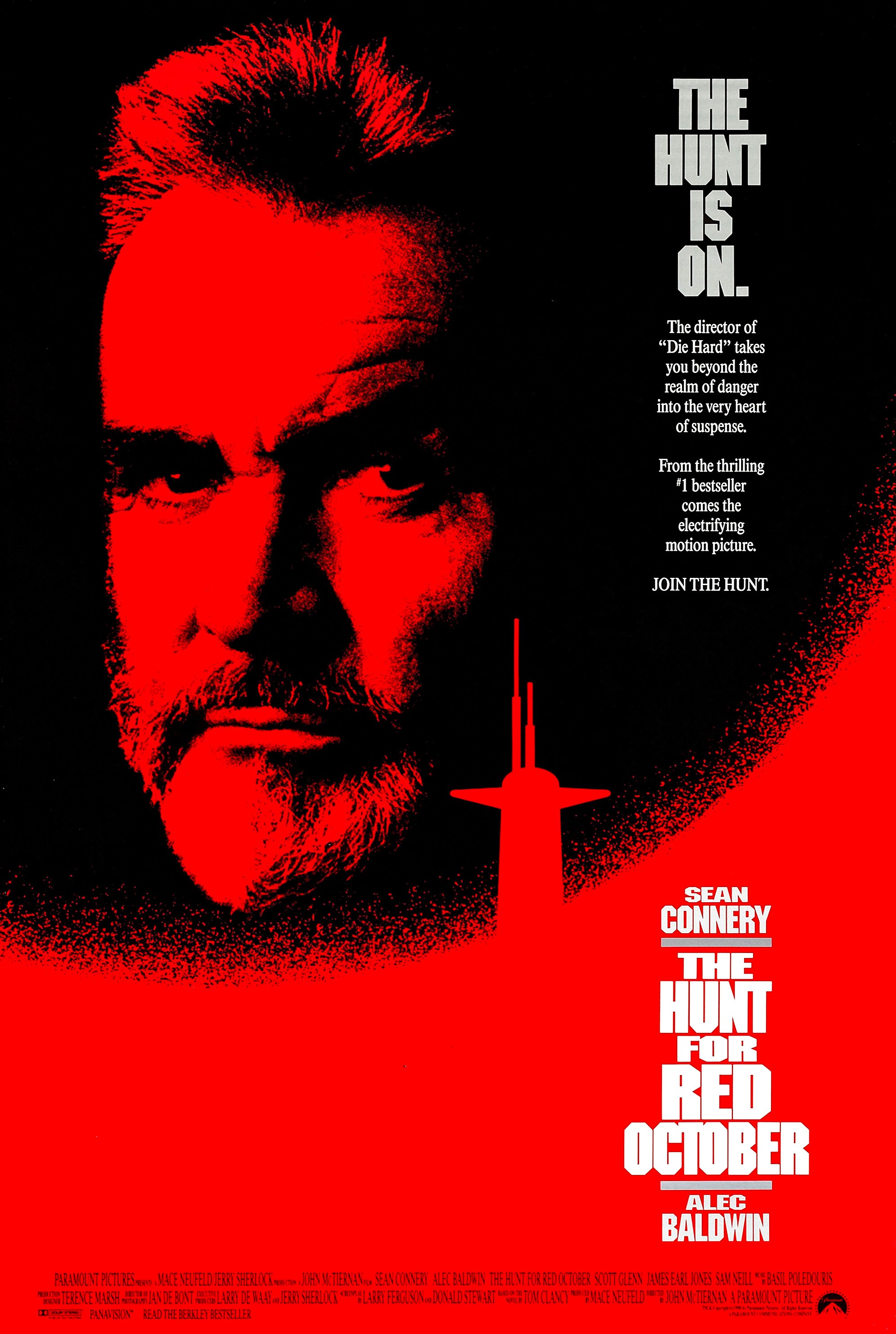 Mega Sized Movie Poster Image for The Hunt For Red October (#2 of 2)