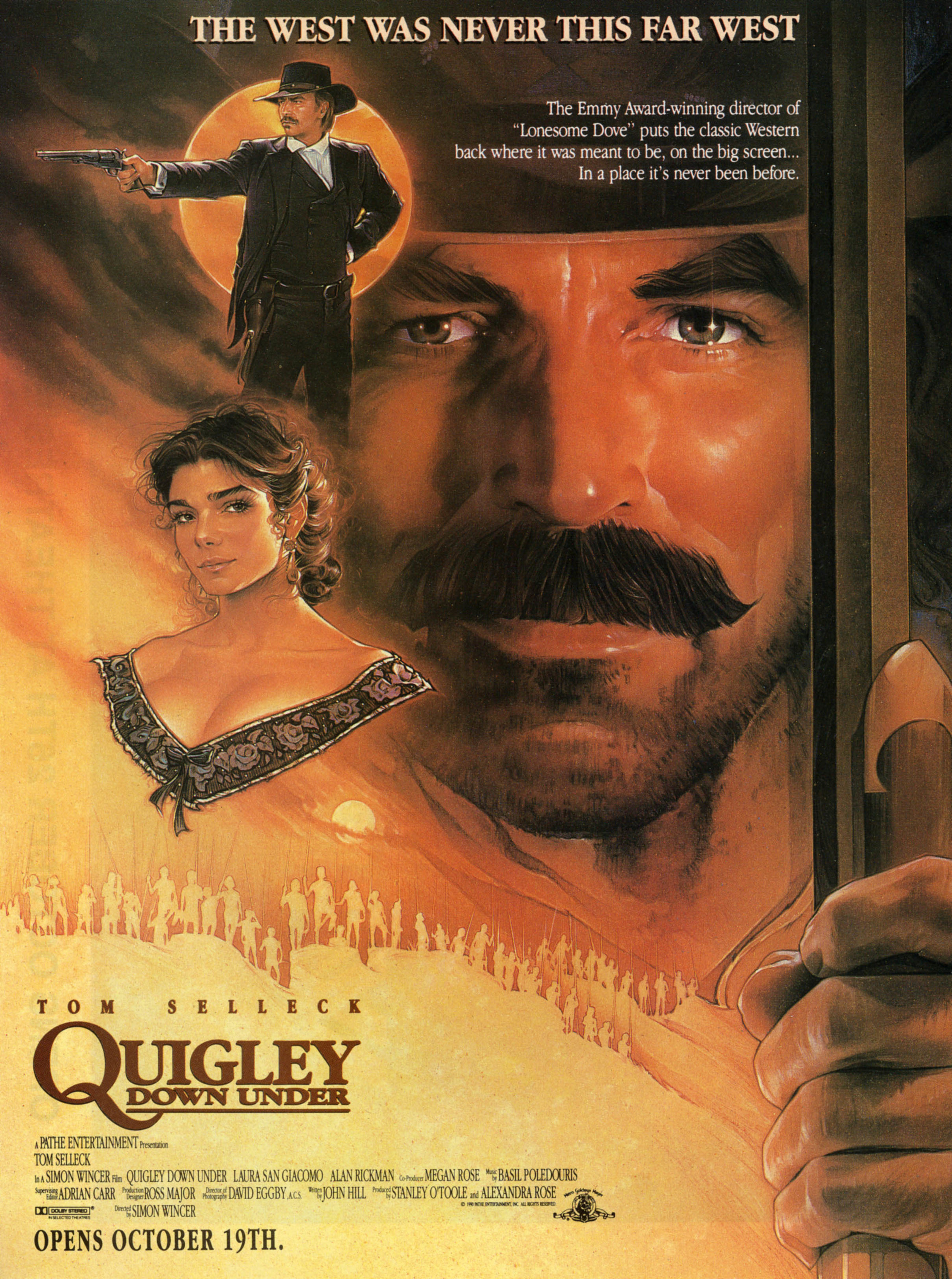 Mega Sized Movie Poster Image for Quigley Down Under 