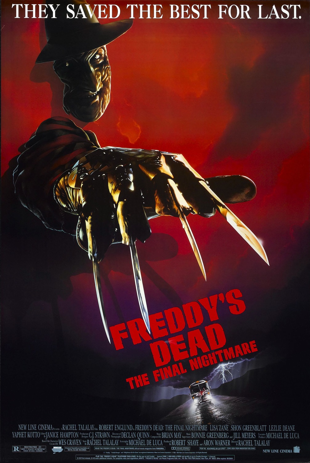 Extra Large Movie Poster Image for Freddy's Dead: The Final Nightmare (#2 of 3)