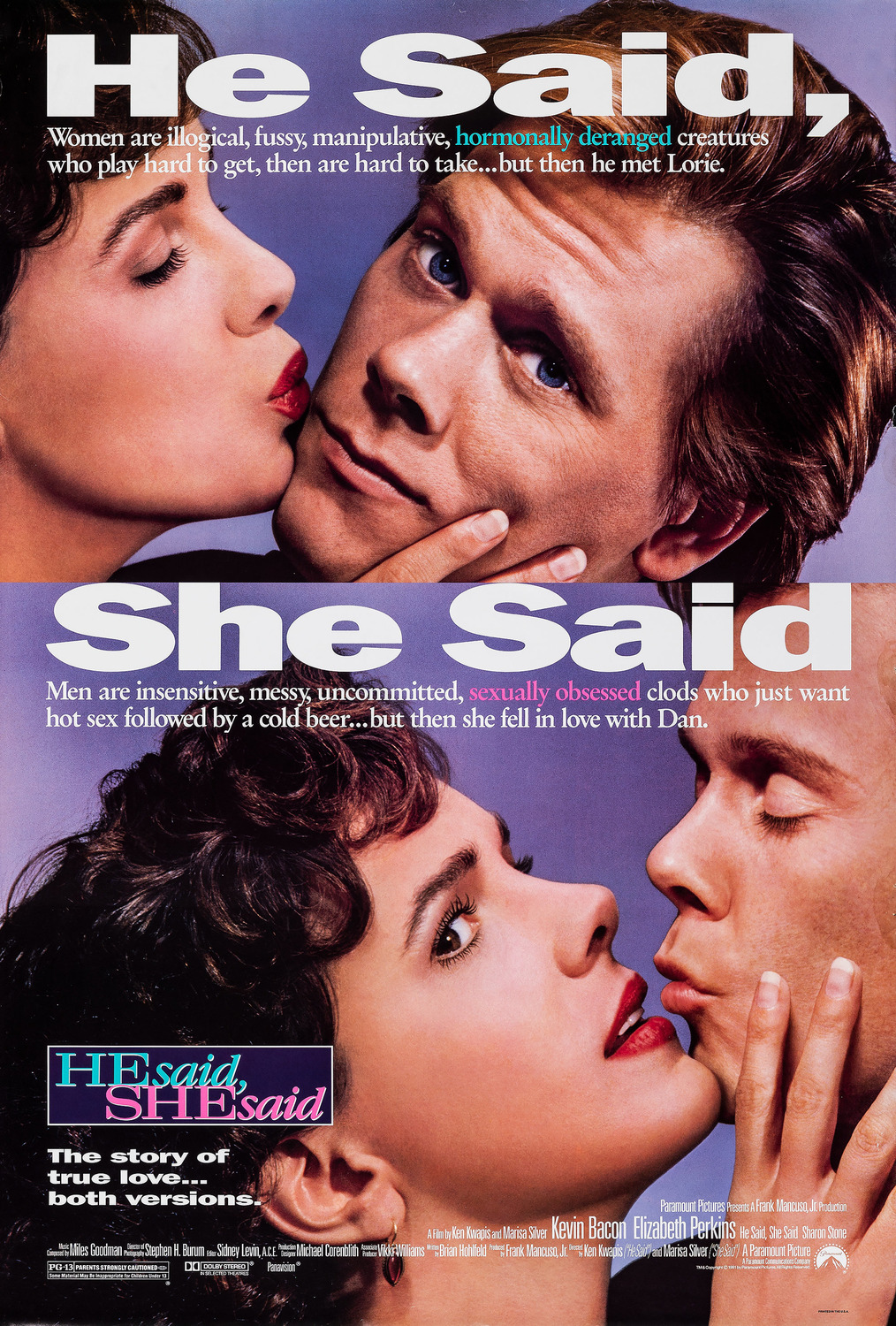 Extra Large Movie Poster Image for He Said, She Said 