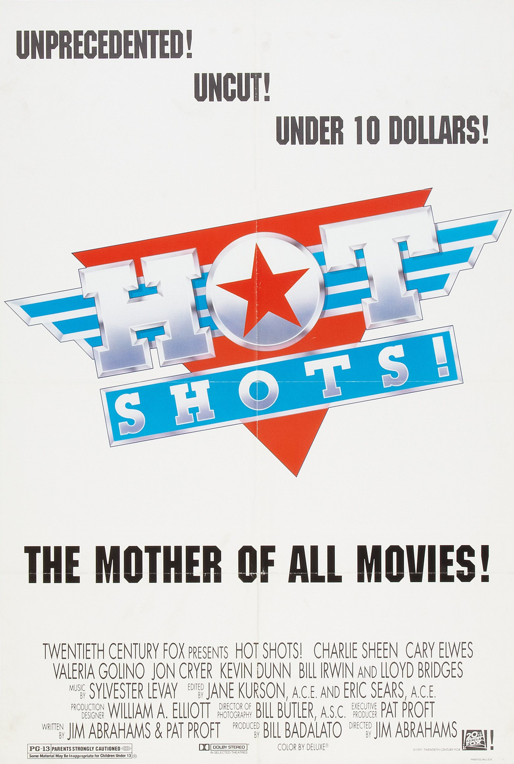 Extra Large Movie Poster Image for Hot Shots! (#1 of 3)