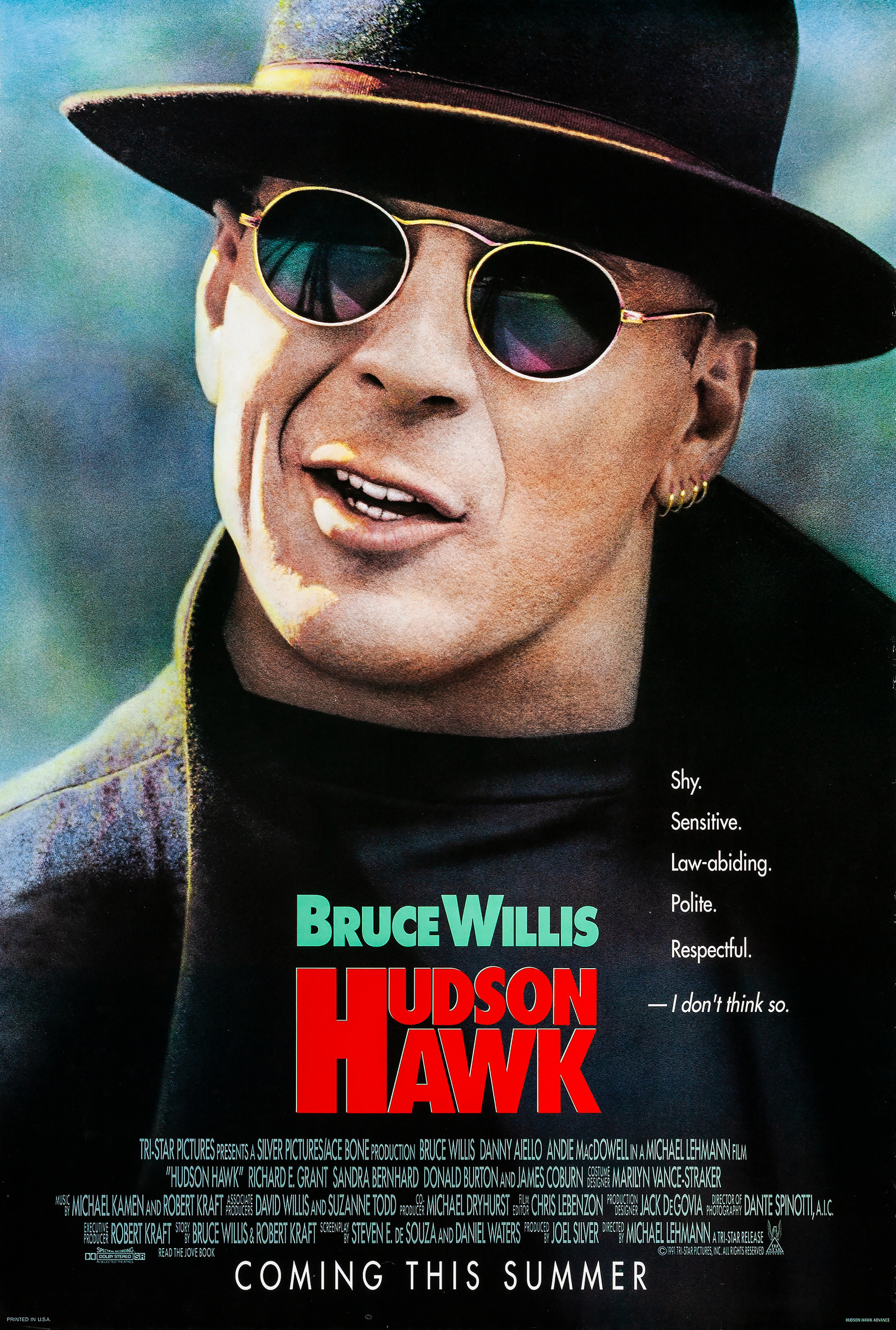 Mega Sized Movie Poster Image for Hudson Hawk (#1 of 3)