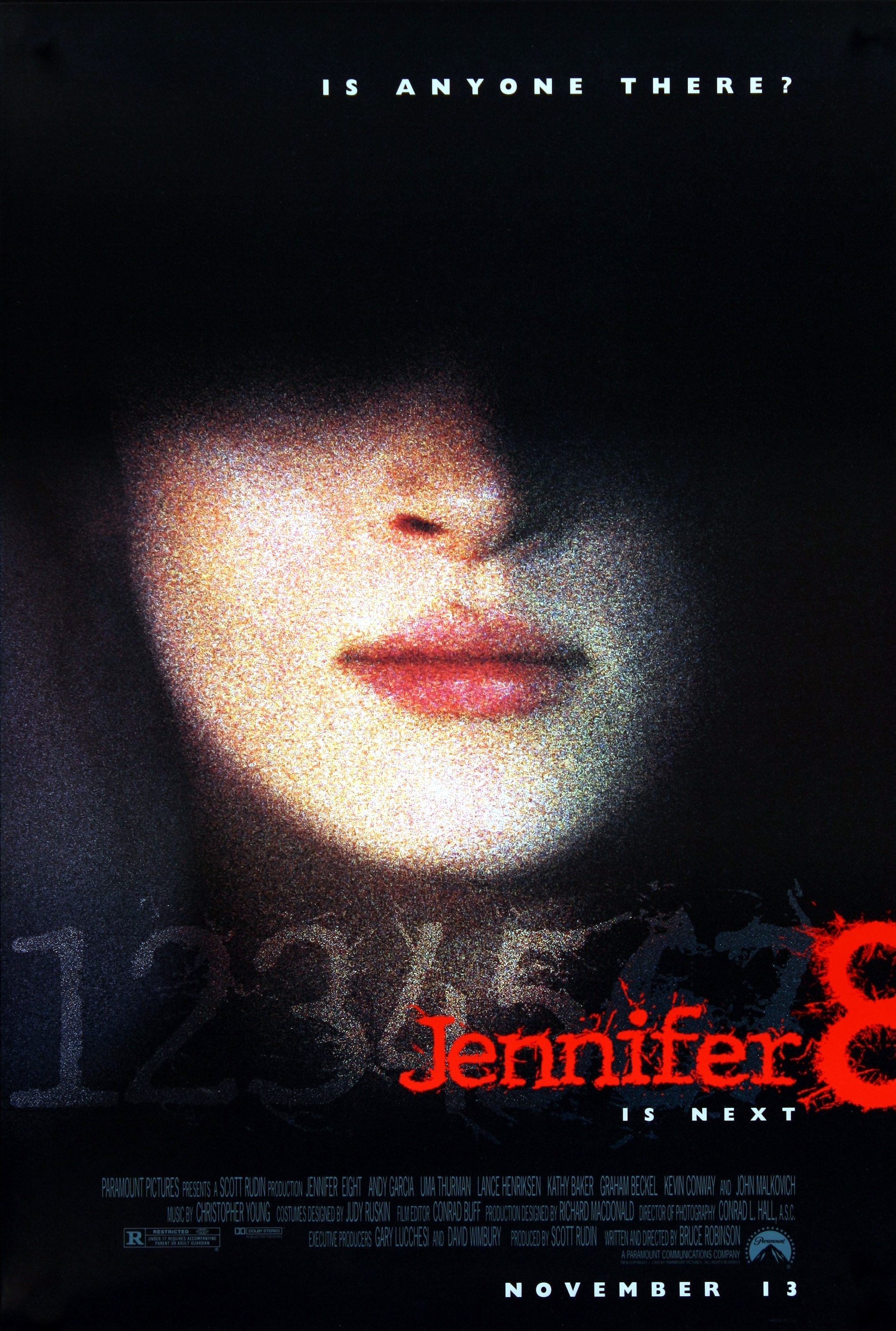 Mega Sized Movie Poster Image for Jennifer 8 (#1 of 2)