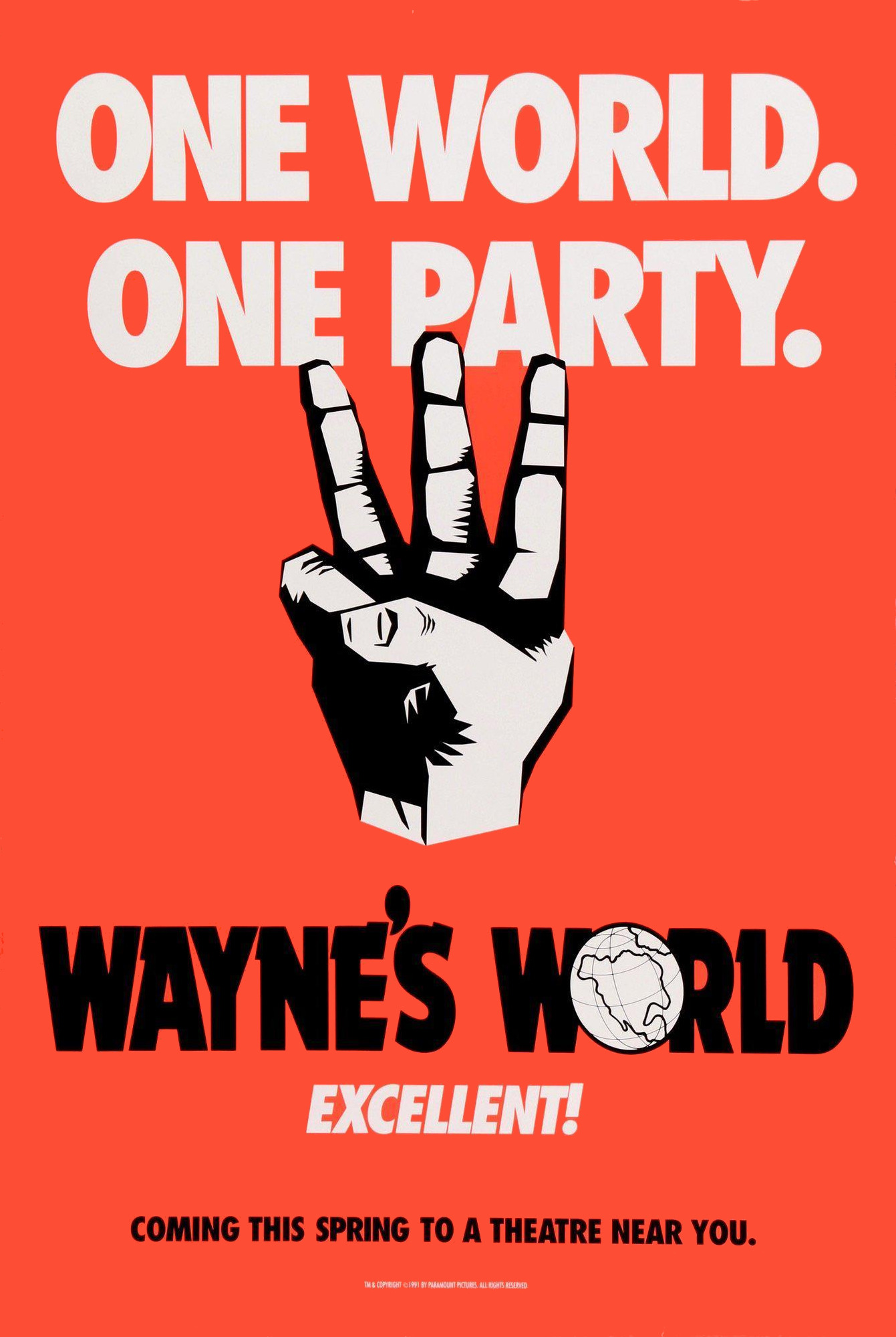 Mega Sized Movie Poster Image for Wayne's World (#1 of 2)