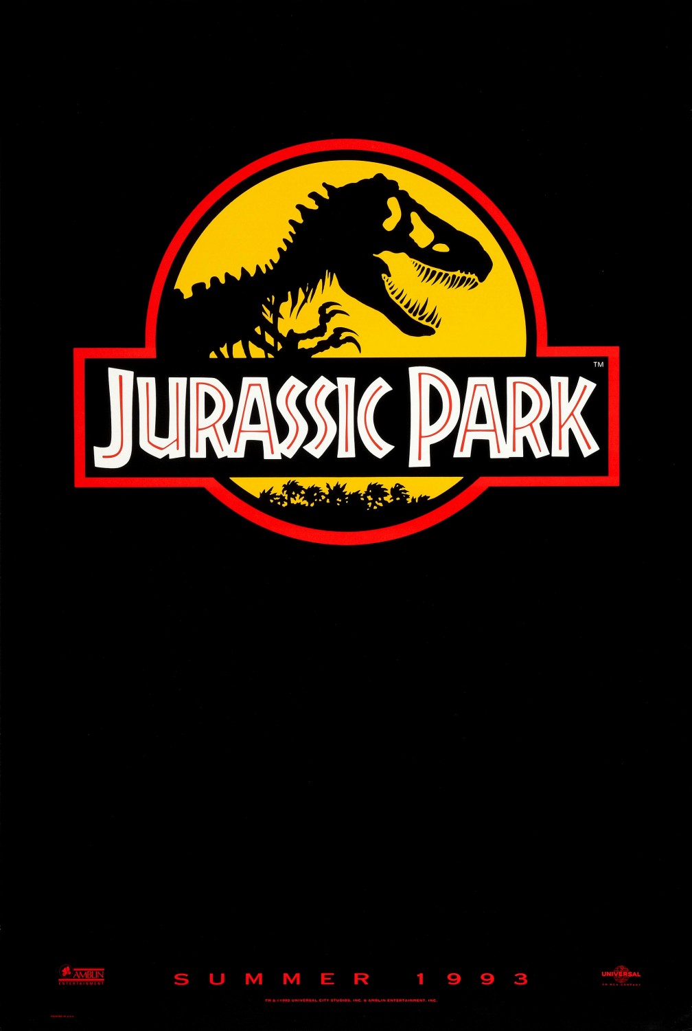 Extra Large Movie Poster Image for Jurassic Park (#1 of 3)