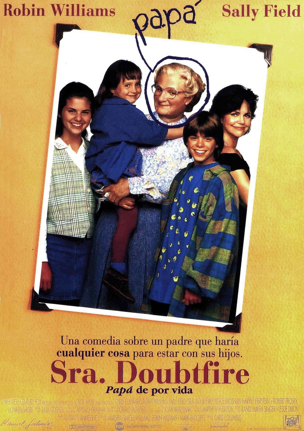 Extra Large Movie Poster Image for Mrs. Doubtfire (#3 of 5)