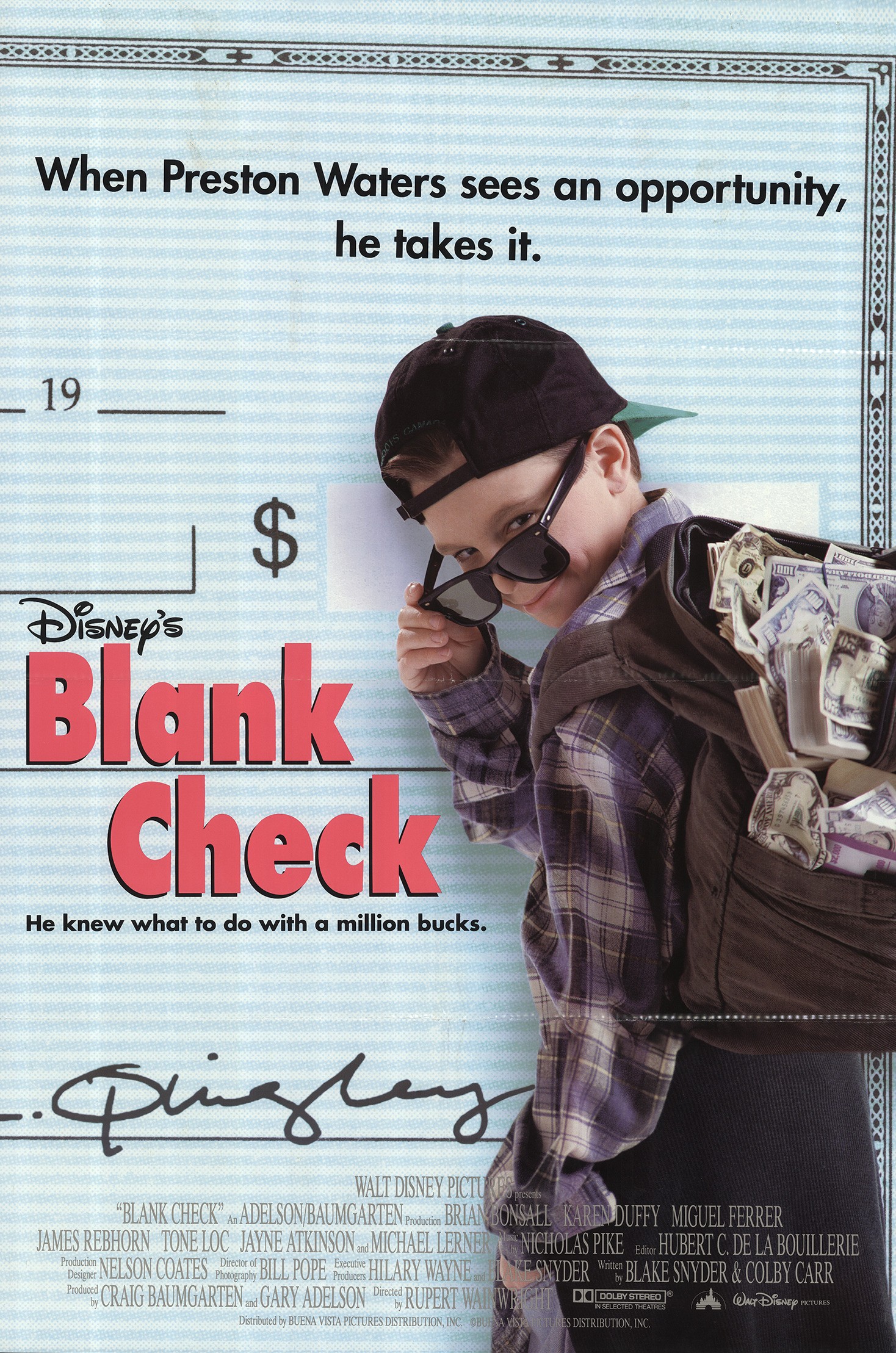Mega Sized Movie Poster Image for Blank Check 