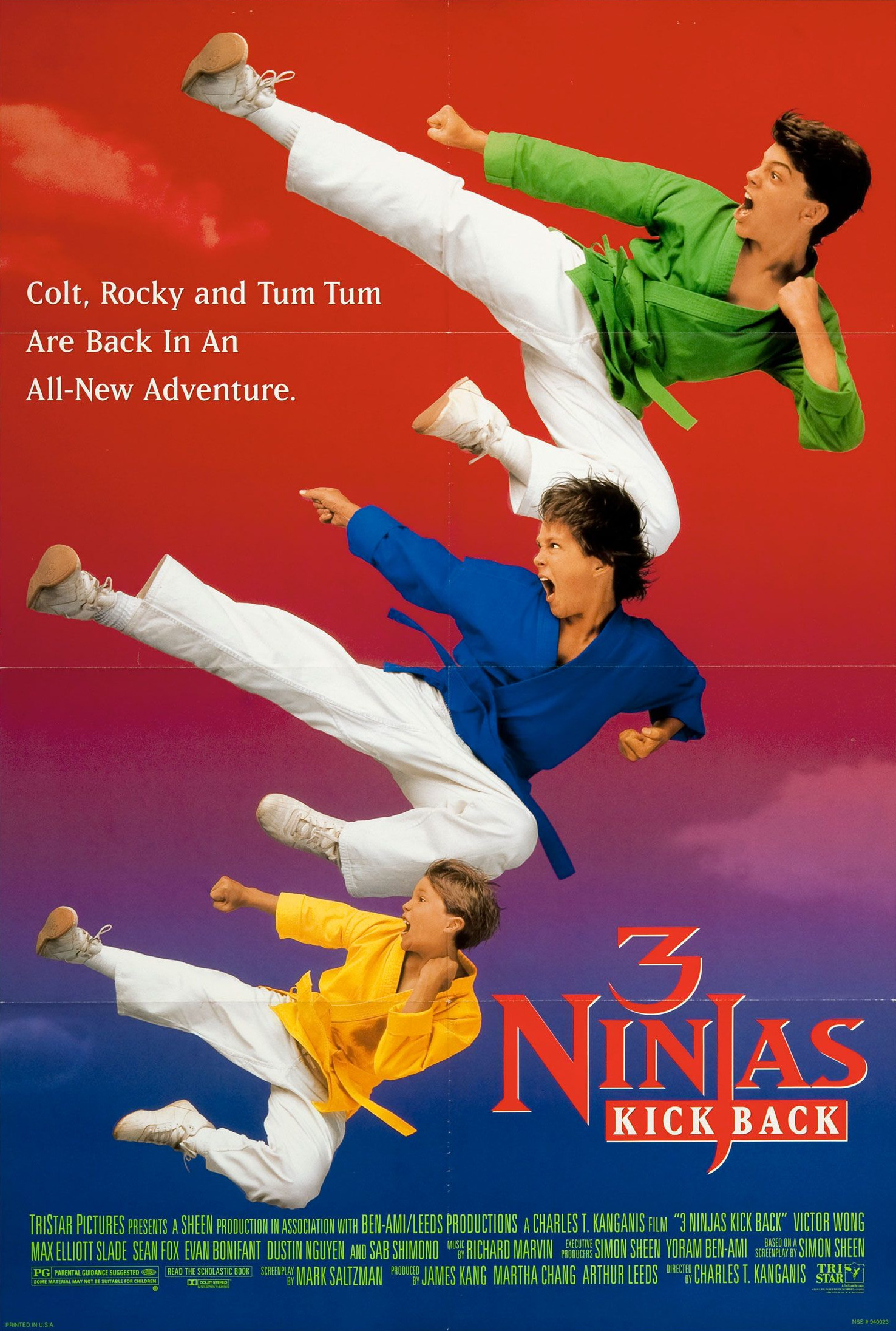 Mega Sized Movie Poster Image for 3 Ninjas Kick Back 