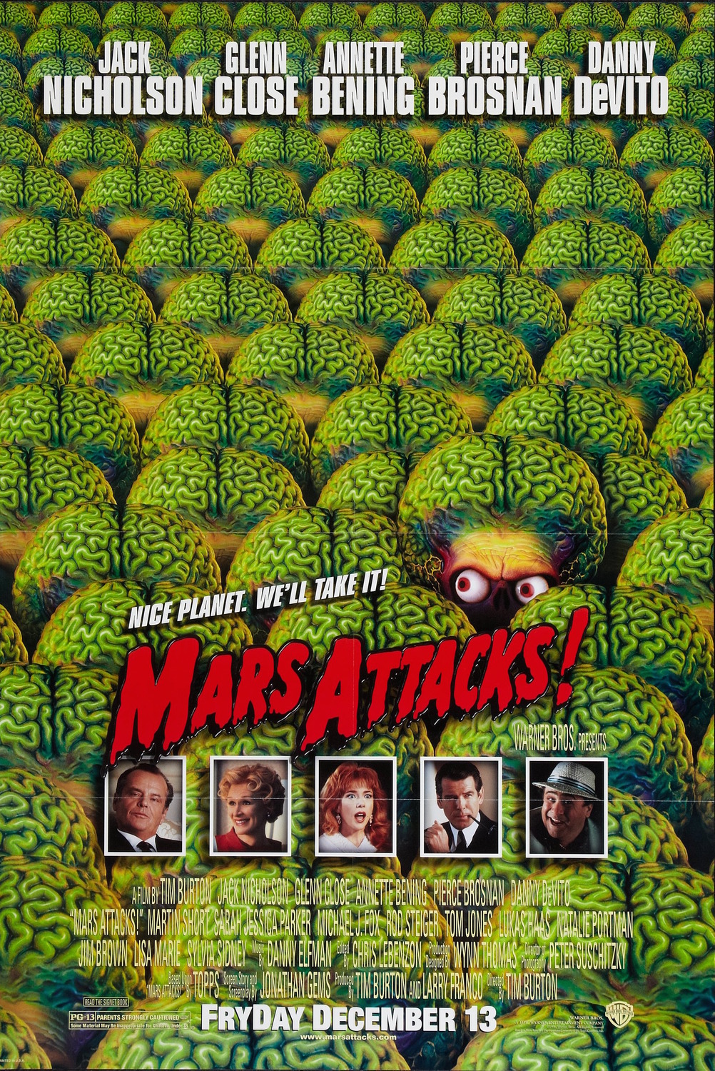 Extra Large Movie Poster Image for Mars Attacks! (#1 of 5)