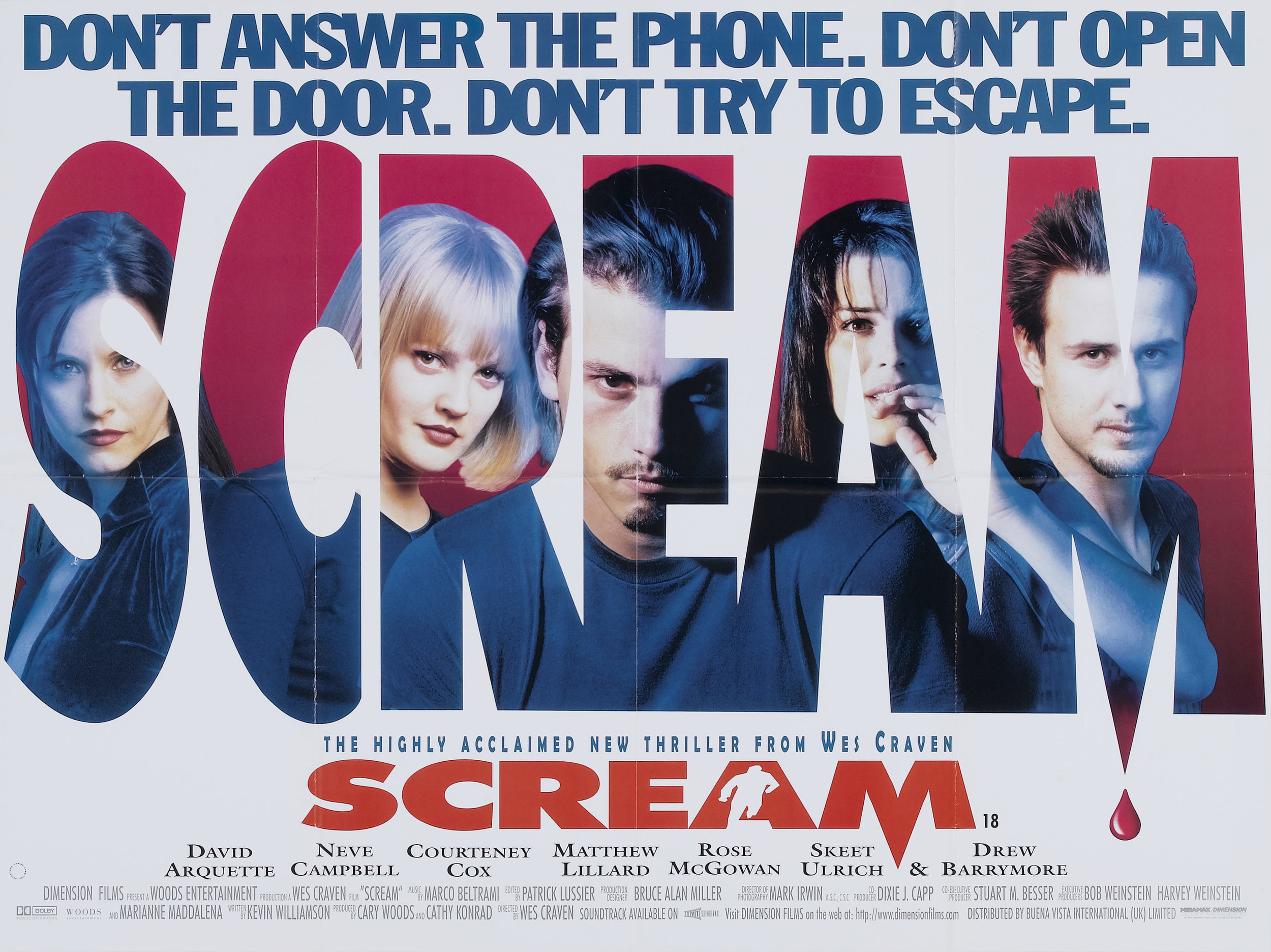 Mega Sized Movie Poster Image for Scream (#2 of 3)