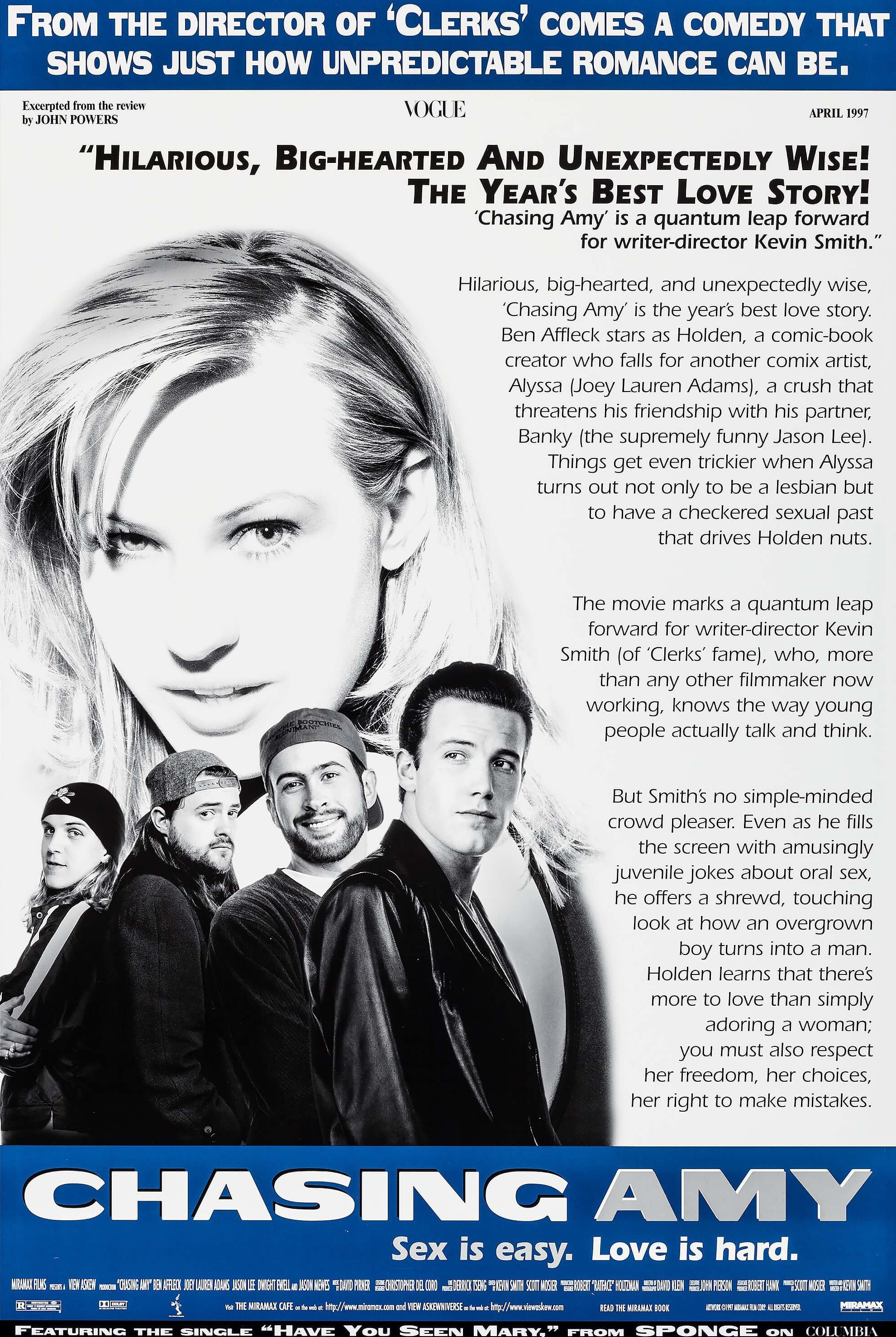 Mega Sized Movie Poster Image for Chasing Amy (#2 of 2)