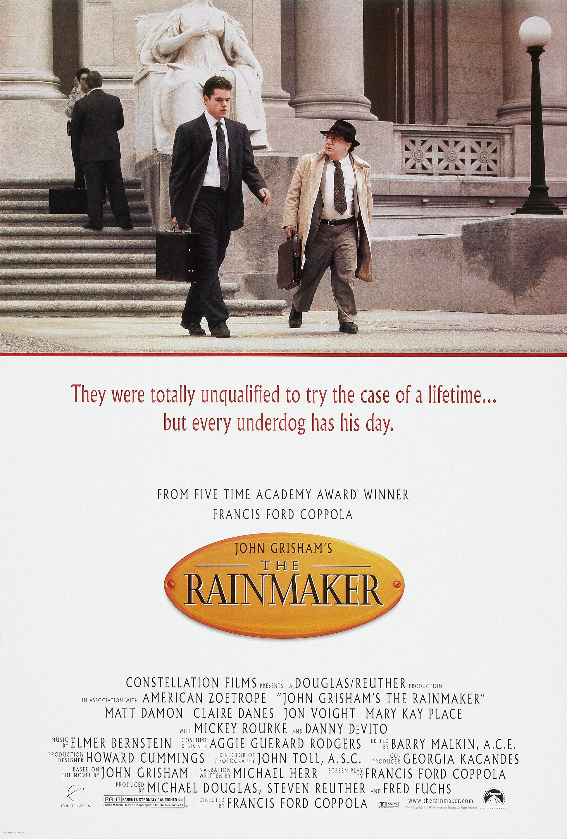 Mega Sized Movie Poster Image for John Grisham's The Rainmaker 