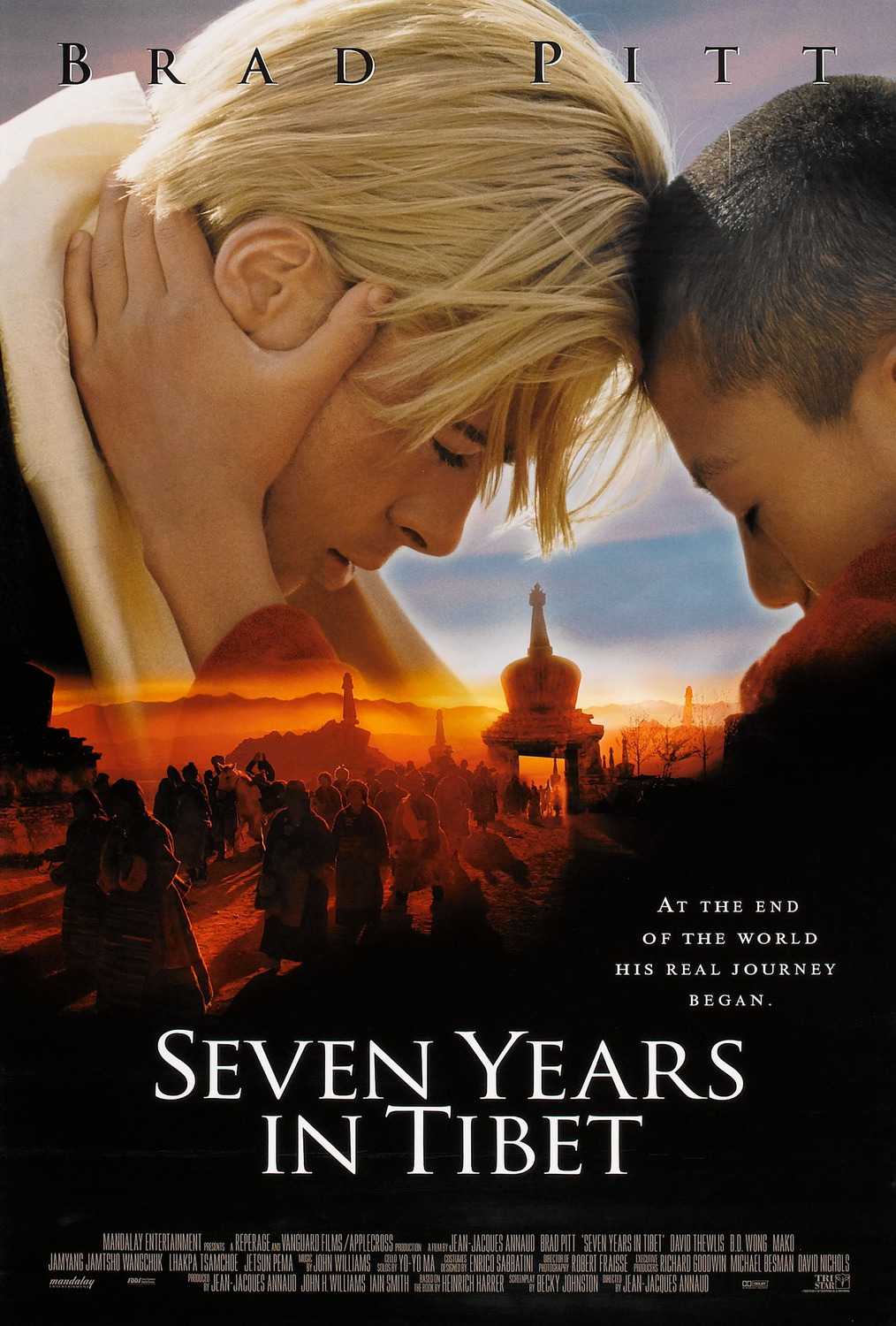 Extra Large Movie Poster Image for Seven Years In Tibet (#2 of 2)