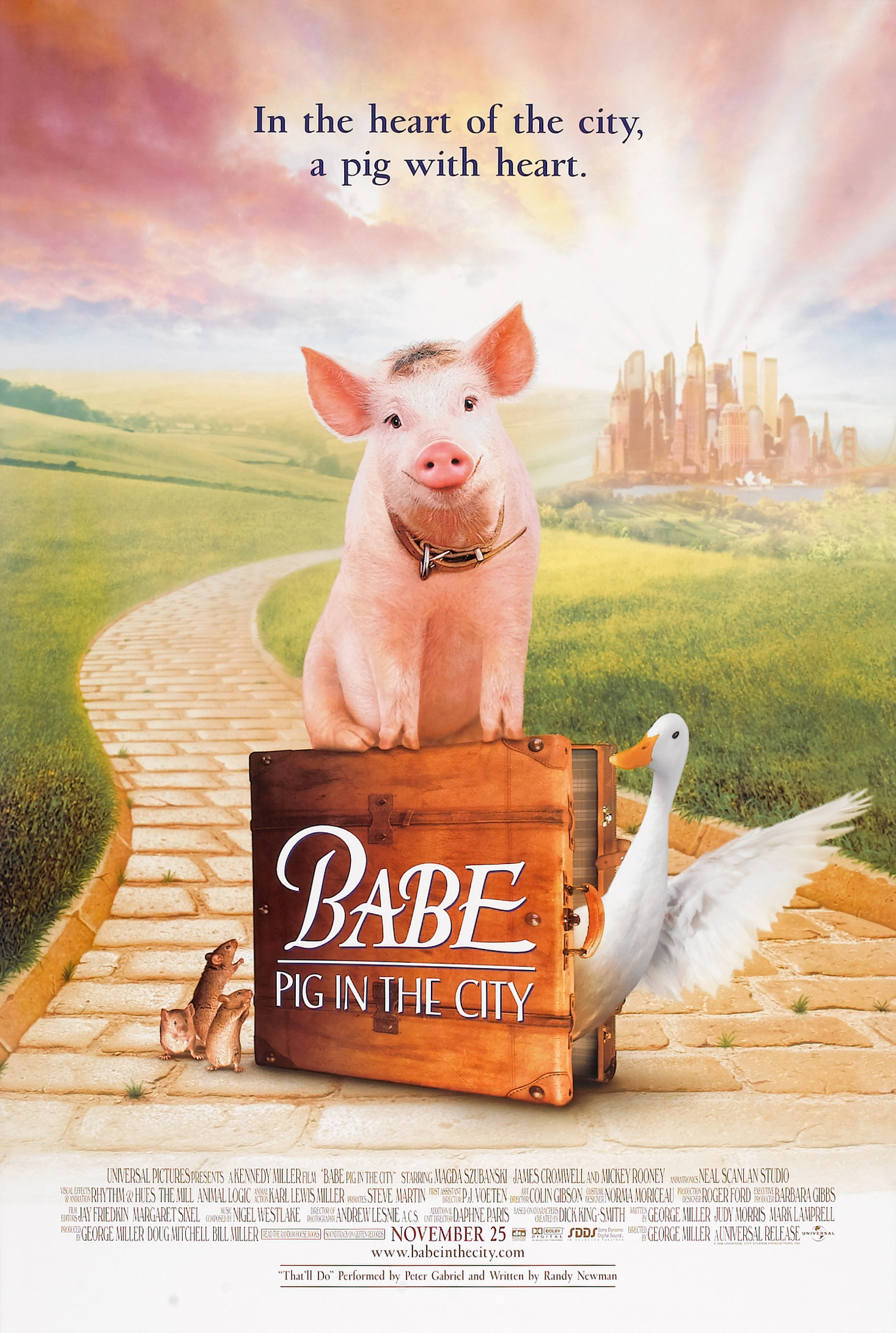 Mega Sized Movie Poster Image for Babe: Pig in the City (#2 of 2)
