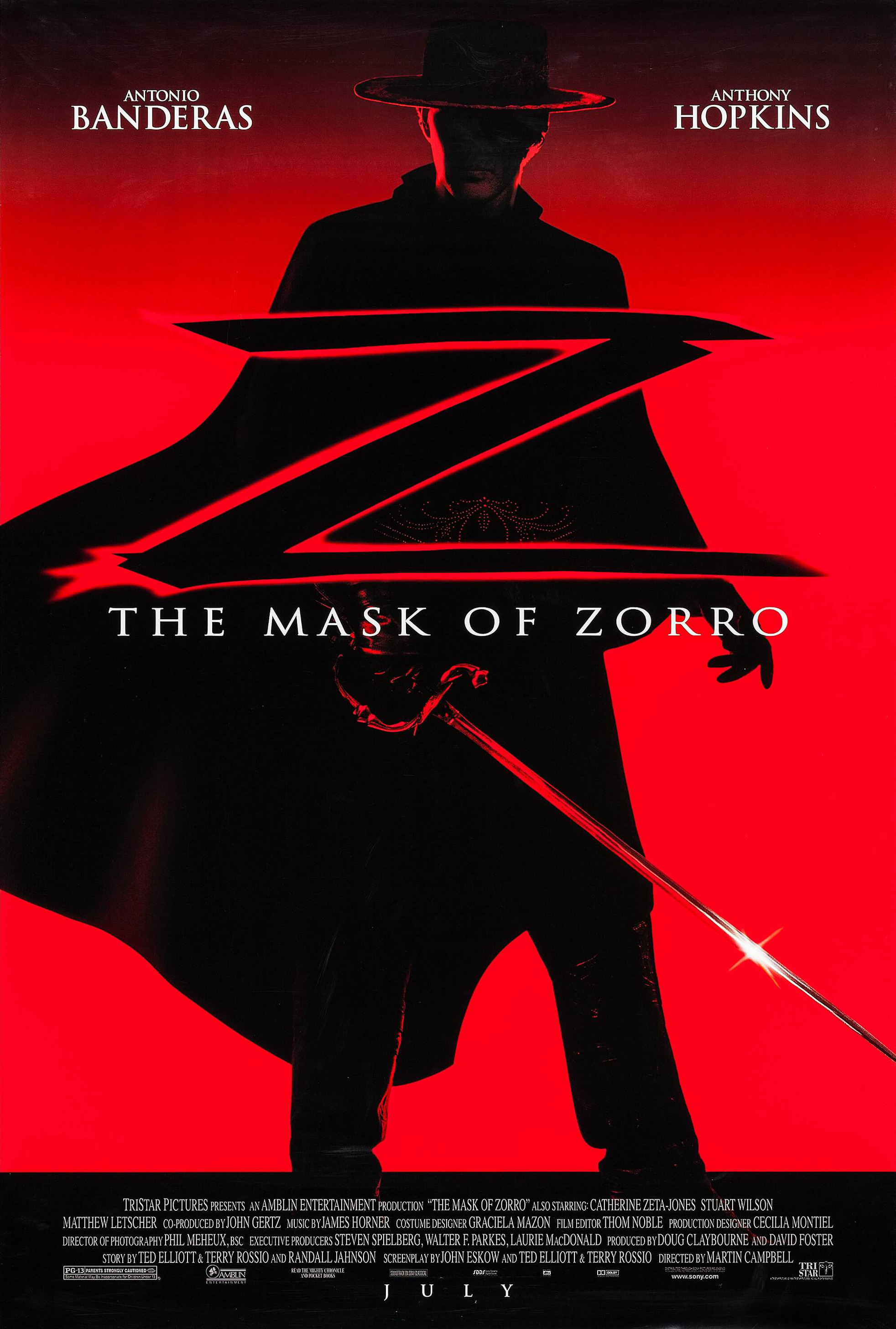 Mega Sized Movie Poster Image for The Mask of Zorro (#2 of 2)