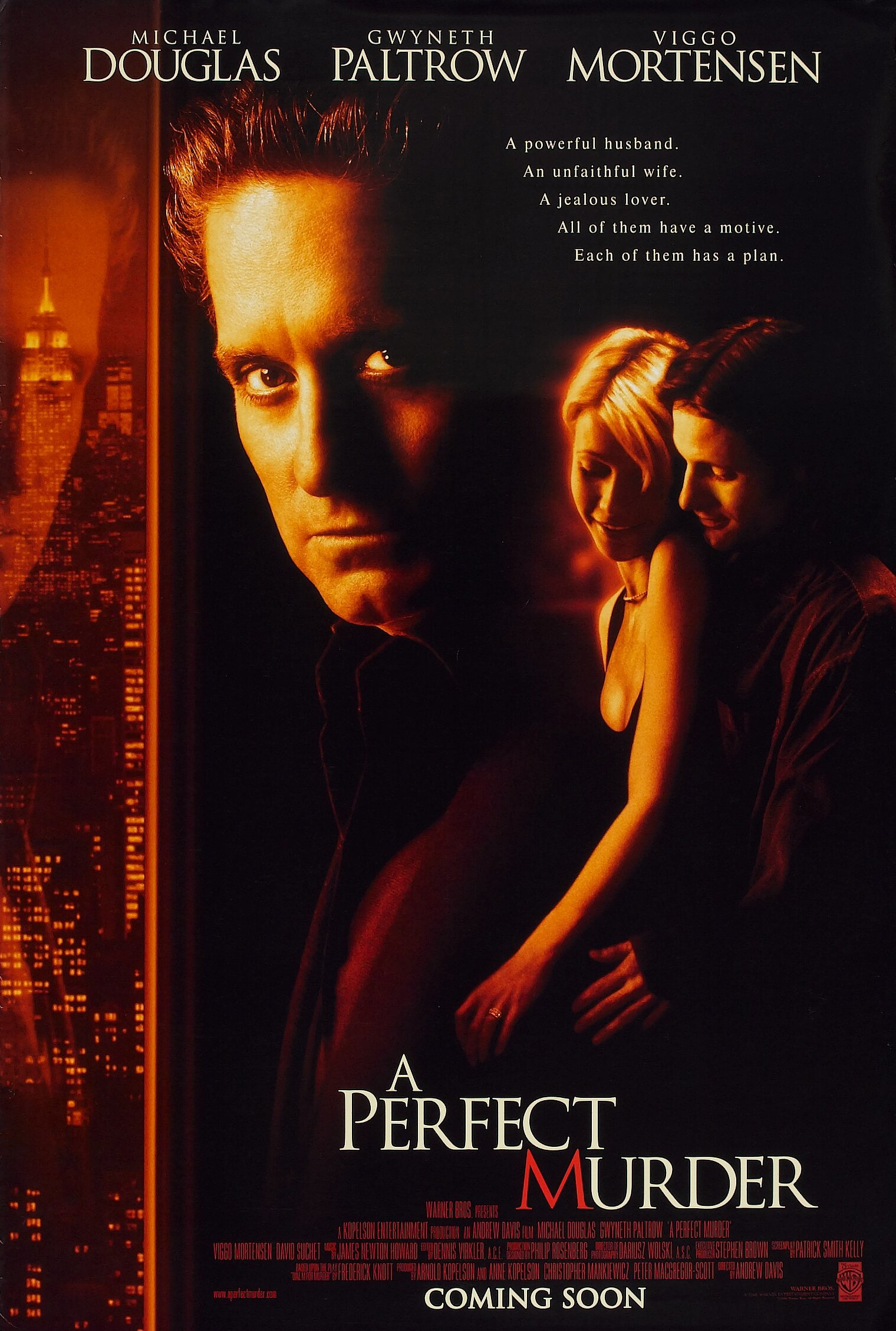 Mega Sized Movie Poster Image for A Perfect Murder (#1 of 2)