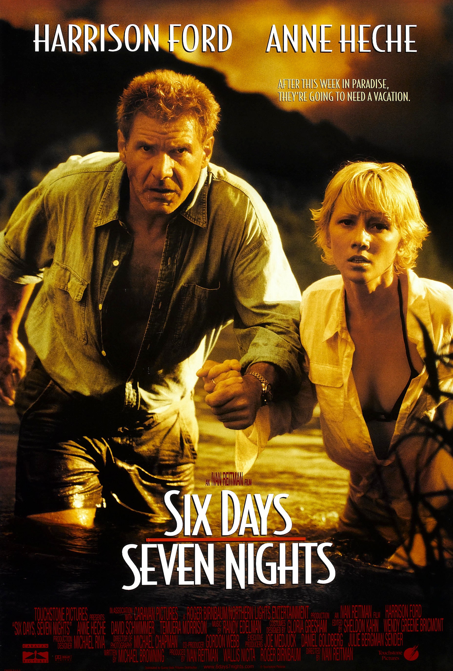 Mega Sized Movie Poster Image for Six Days, Seven Nights 