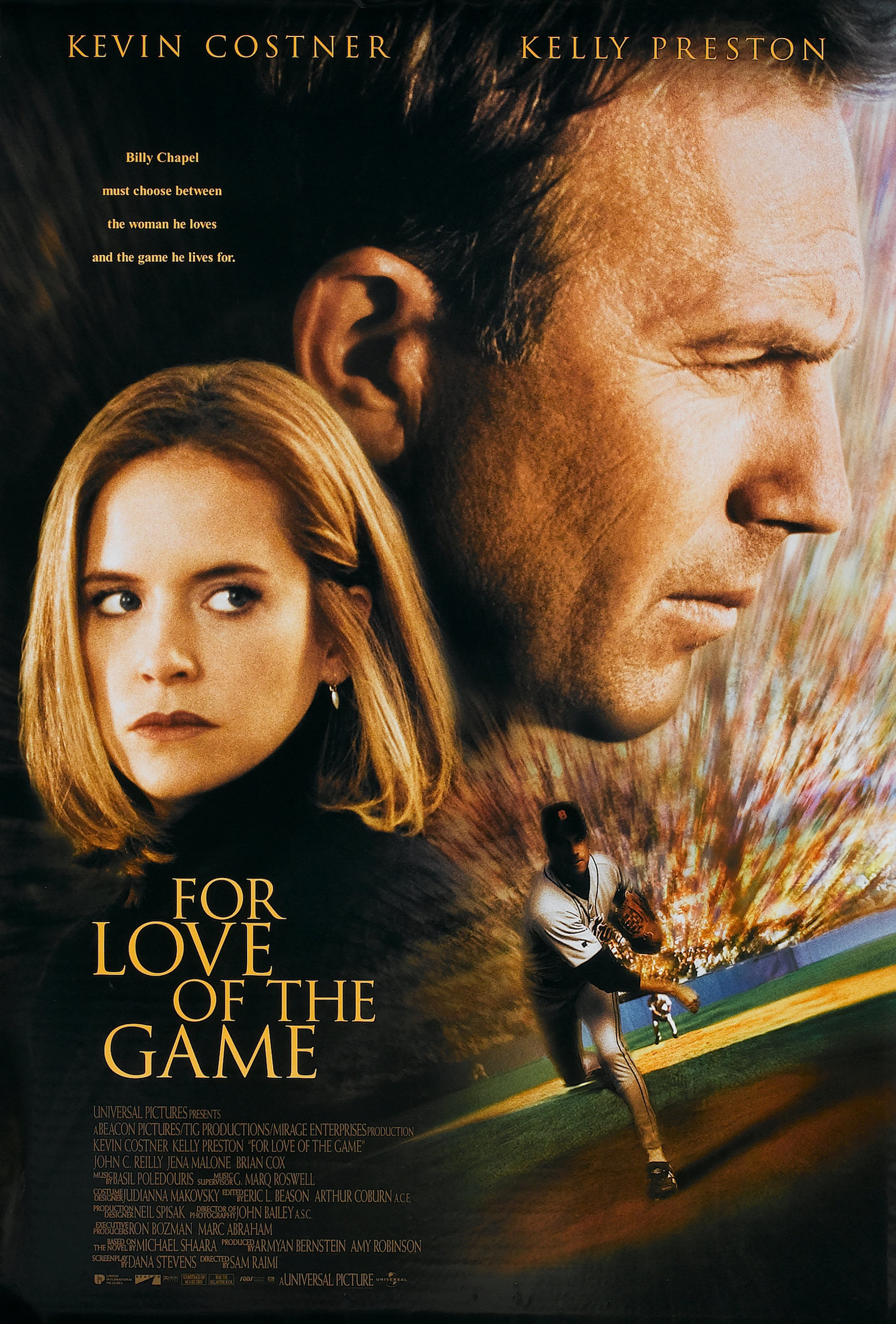 Mega Sized Movie Poster Image for For Love of the Game (#2 of 2)