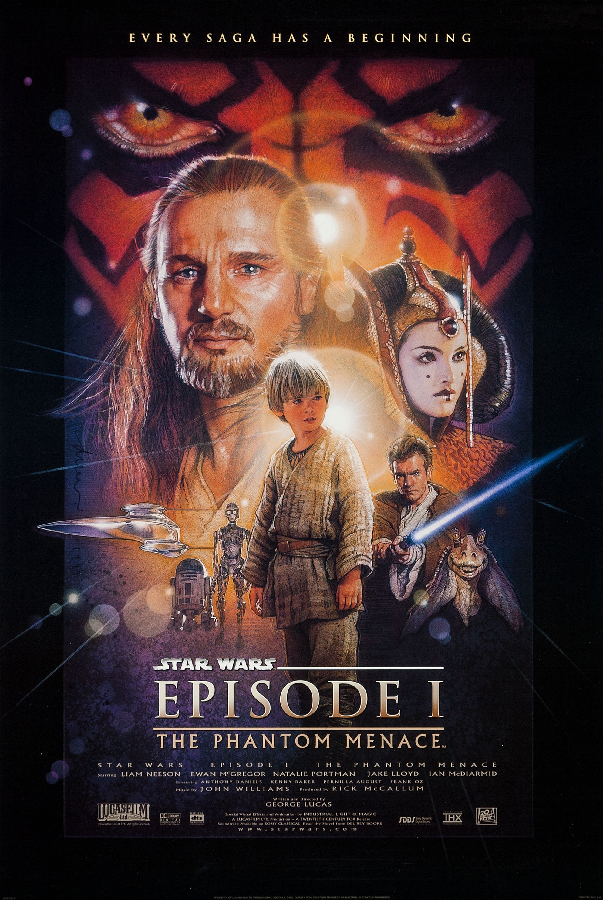 Mega Sized Movie Poster Image for Star Wars Episode 1: The Phantom Menace (#2 of 13)