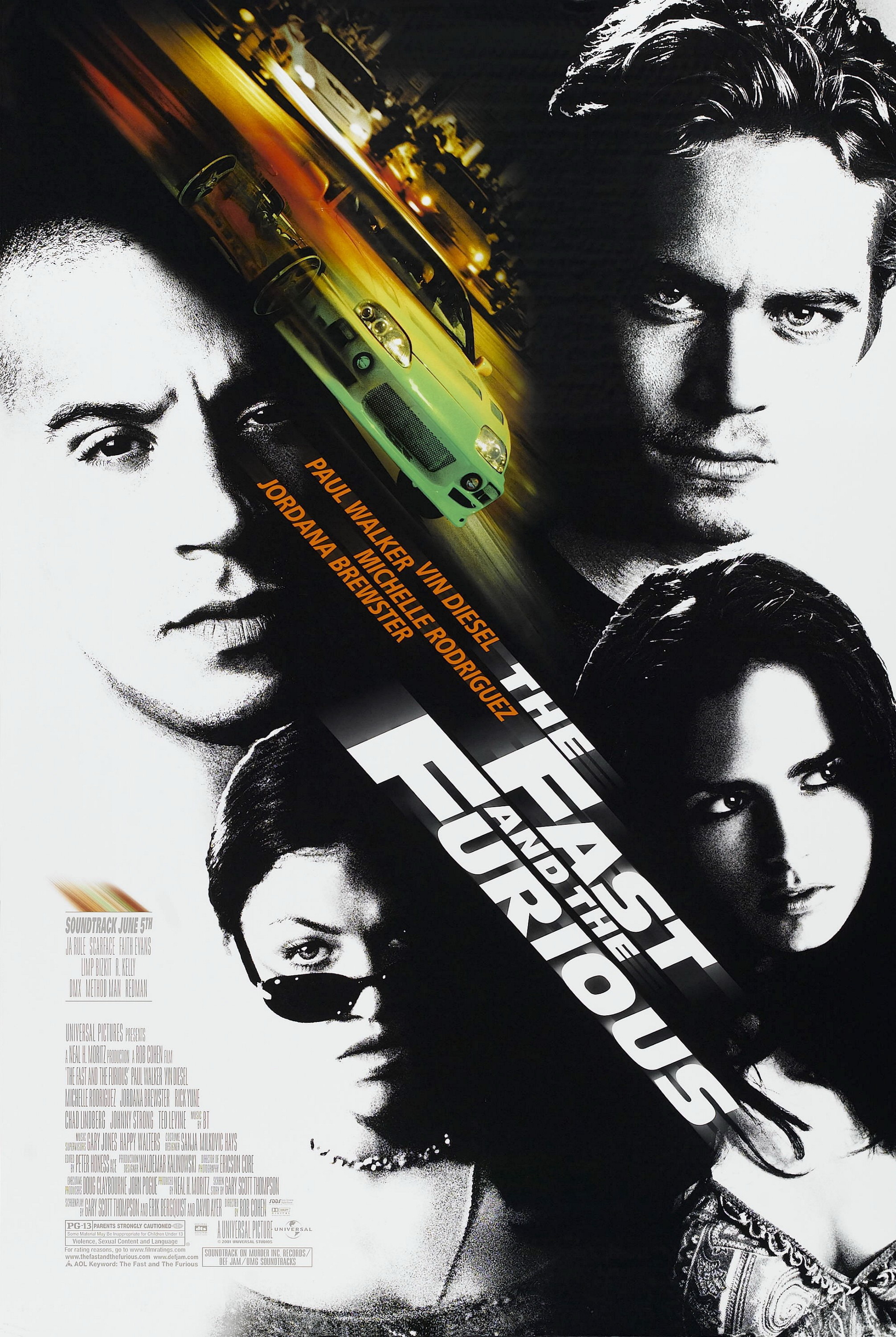 Mega Sized Movie Poster Image for The Fast and the Furious (#1 of 2)