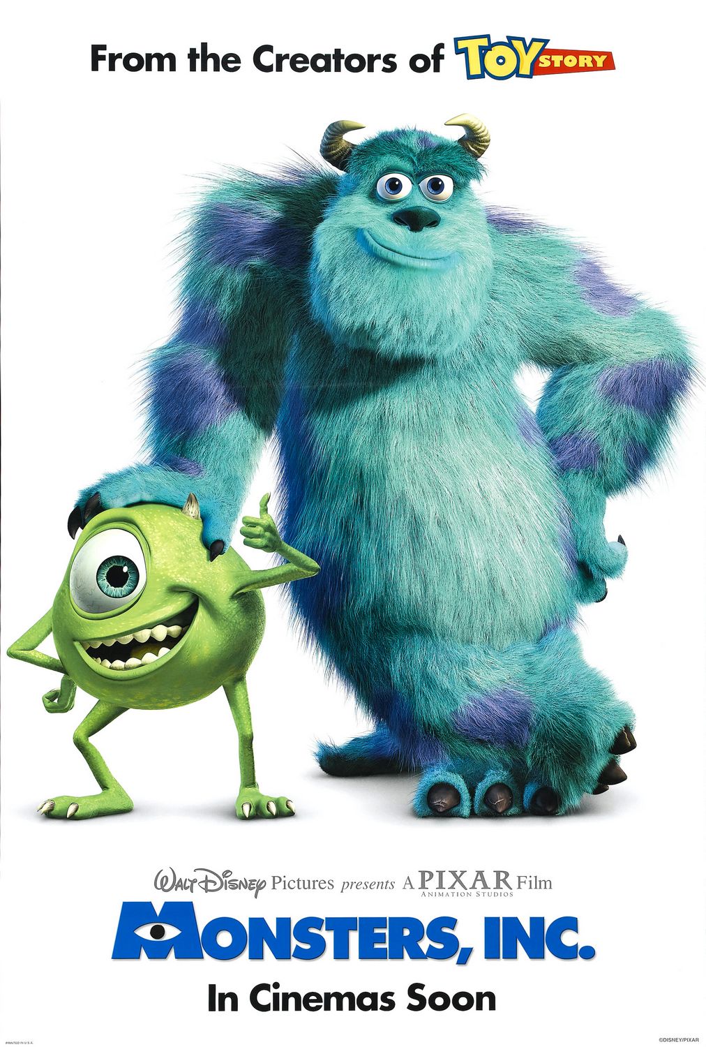 Extra Large Movie Poster Image for Monsters, Inc. (#1 of 10)