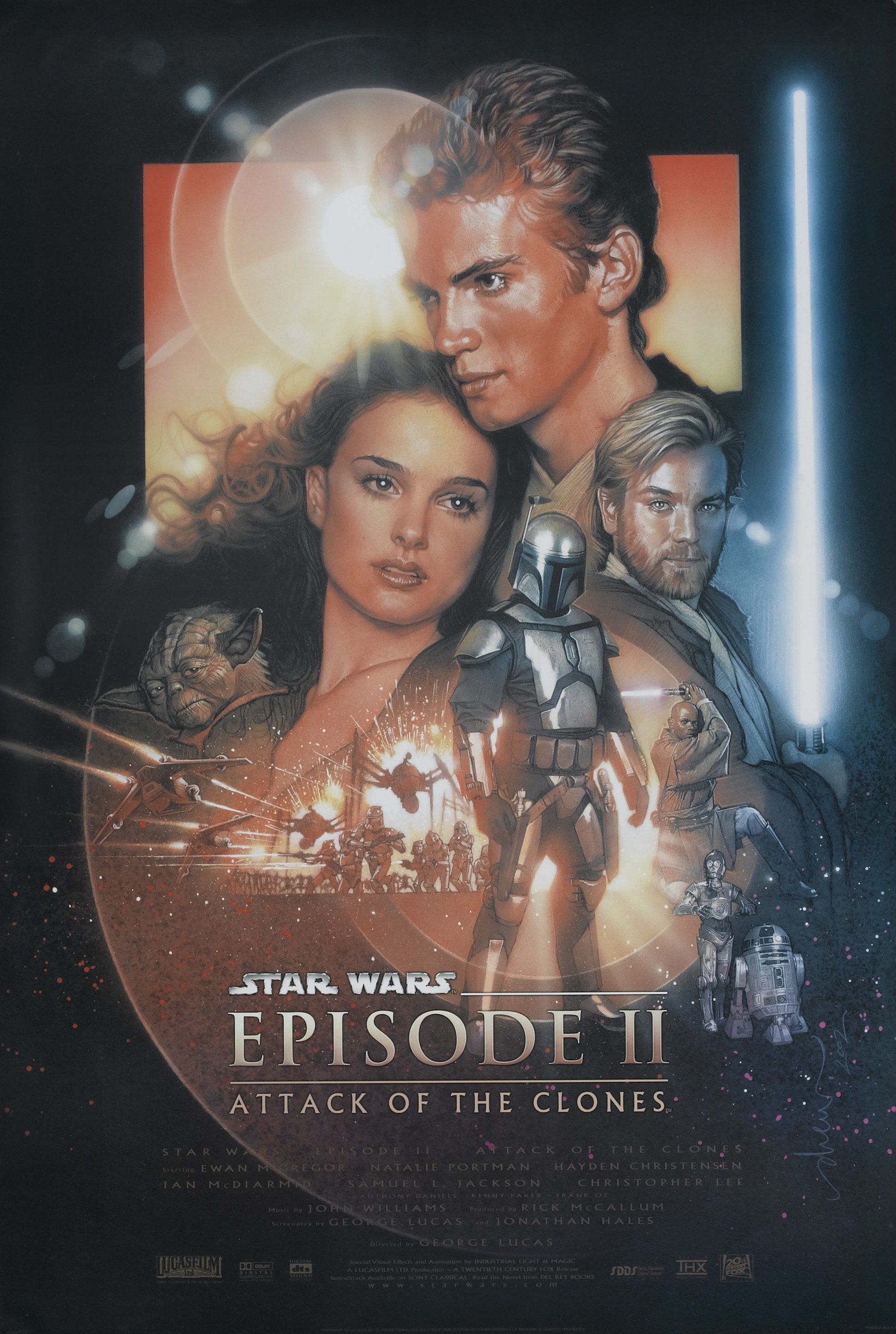 Mega Sized Movie Poster Image for Star Wars Episode 2: Attack of the Clones (#2 of 3)