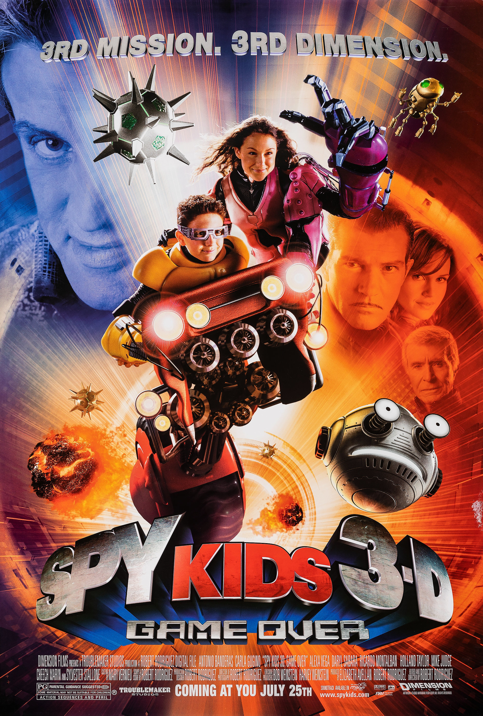 Mega Sized Movie Poster Image for Spy Kids 3-D: Game Over (#1 of 3)