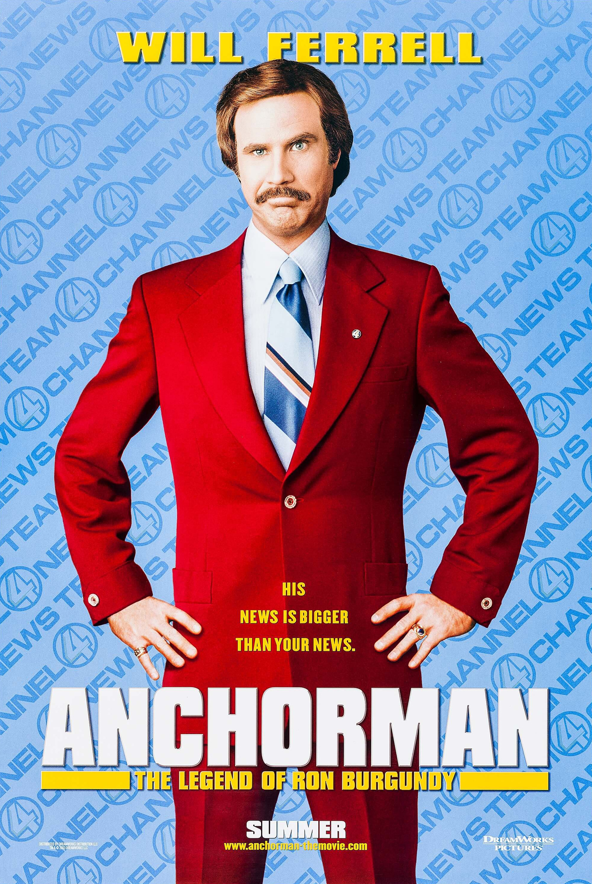 Mega Sized Movie Poster Image for Anchorman: The Legend of Ron Burgundy (#1 of 4)