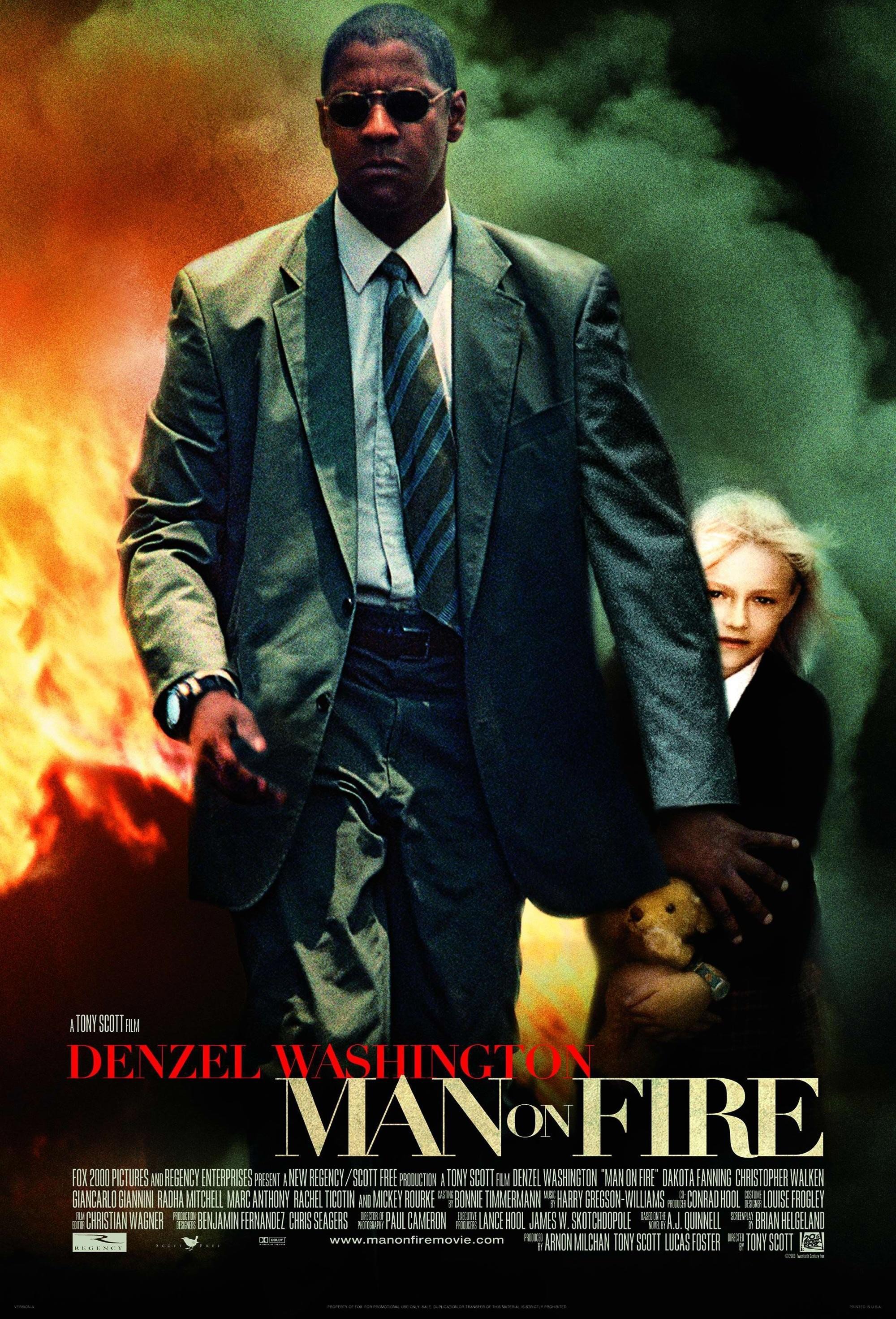 Mega Sized Movie Poster Image for Man on Fire 