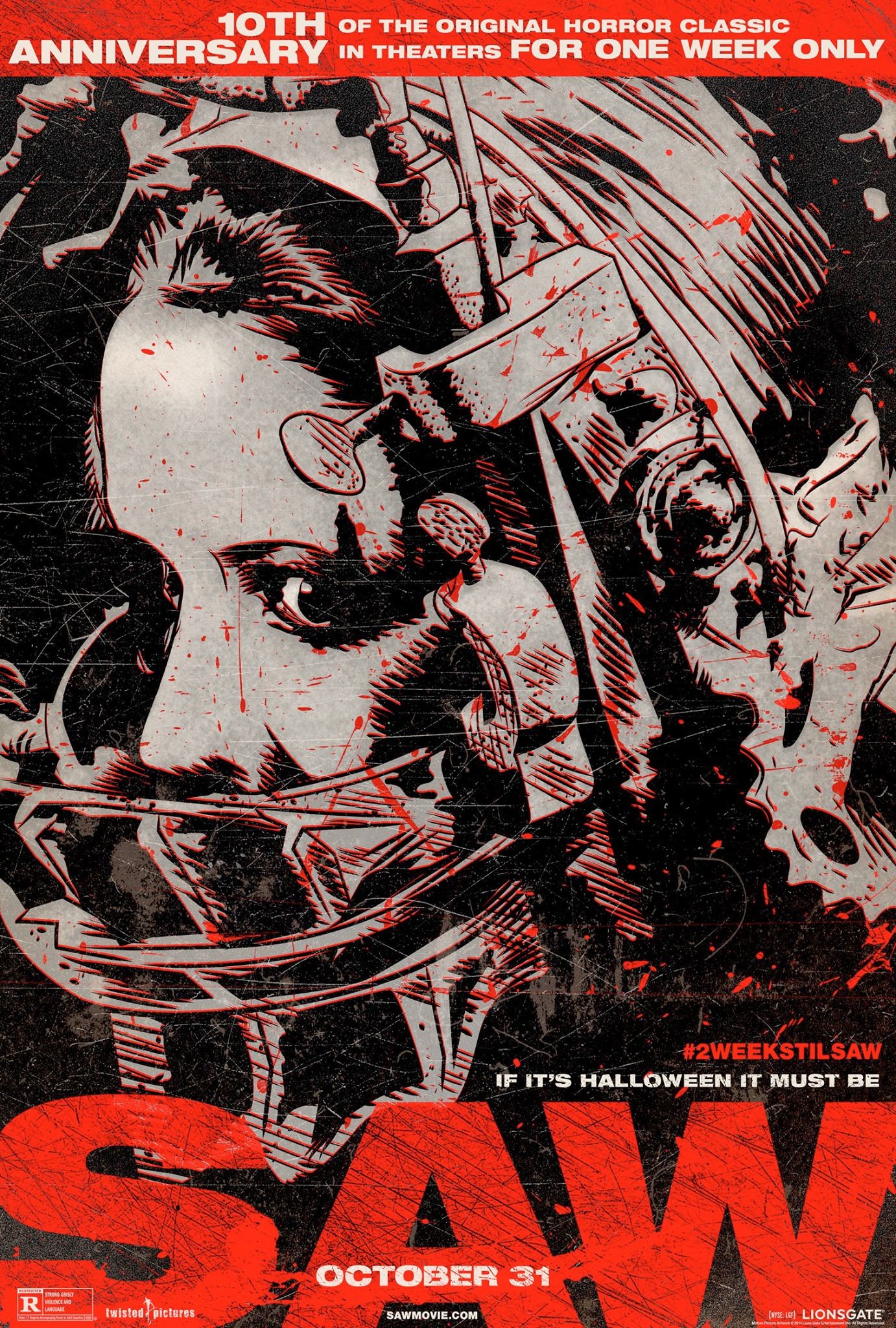 Mega Sized Movie Poster Image for Saw (#12 of 14)