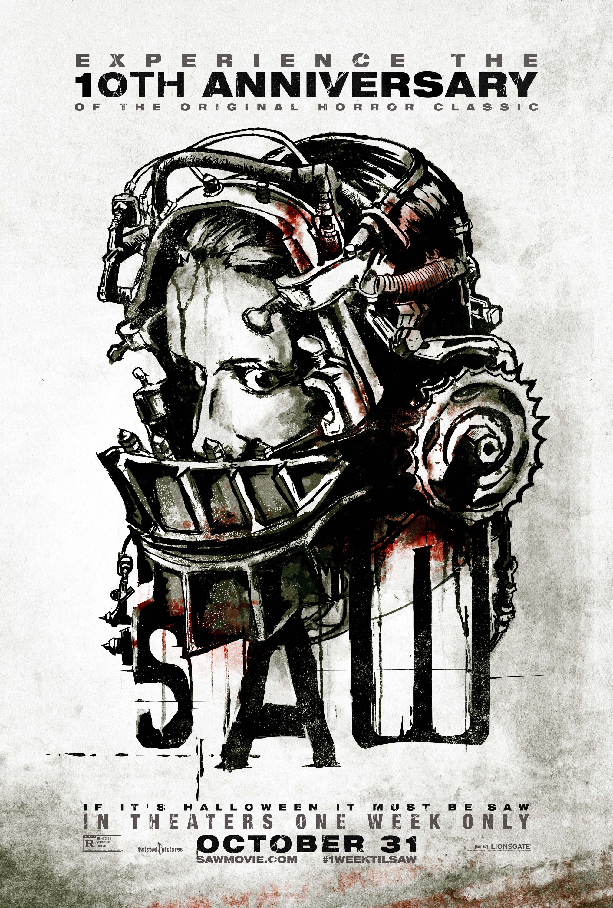 Mega Sized Movie Poster Image for Saw (#13 of 14)